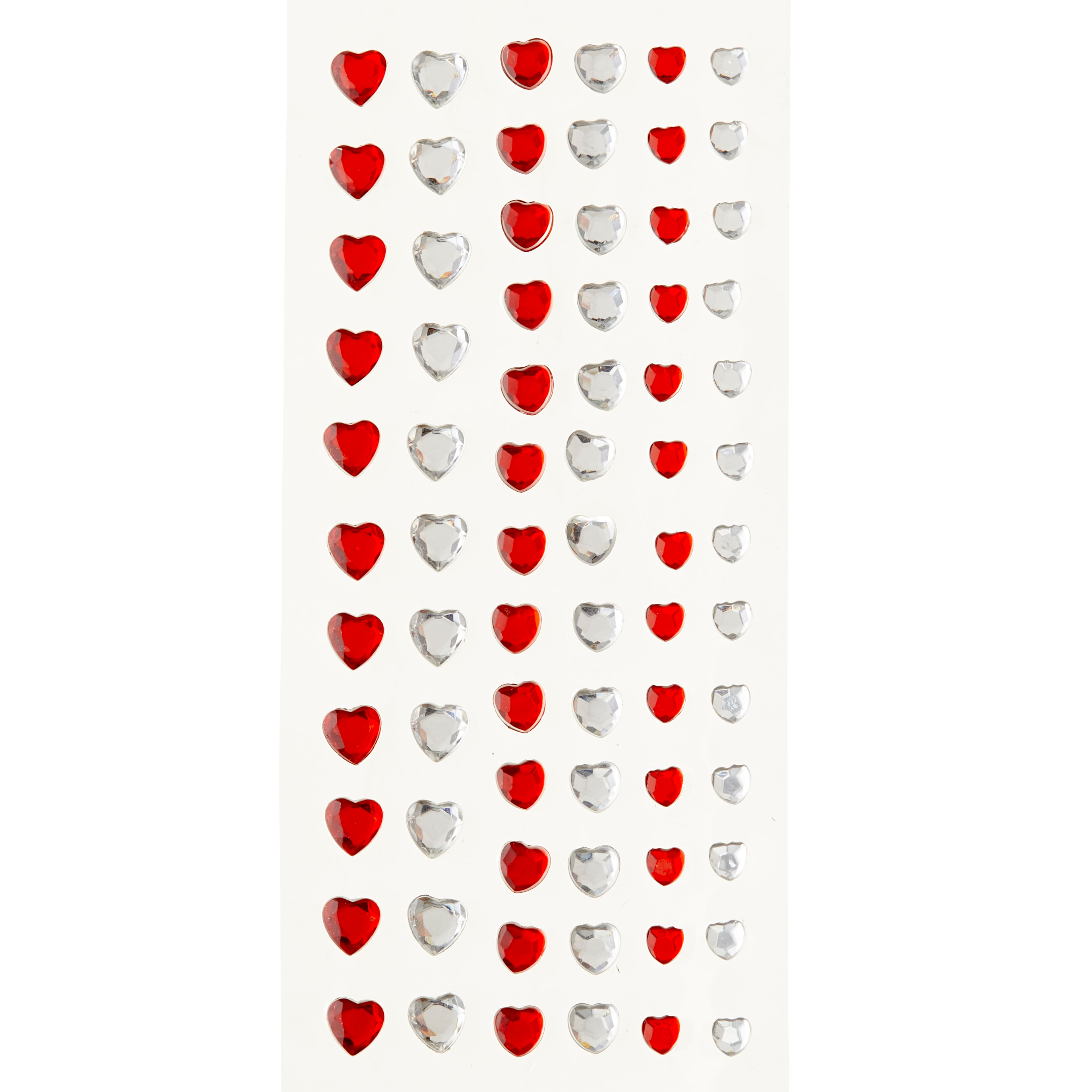 12 Packs: 74 ct. (888 total) Heart Adhesive Rhinestones by Recollections™