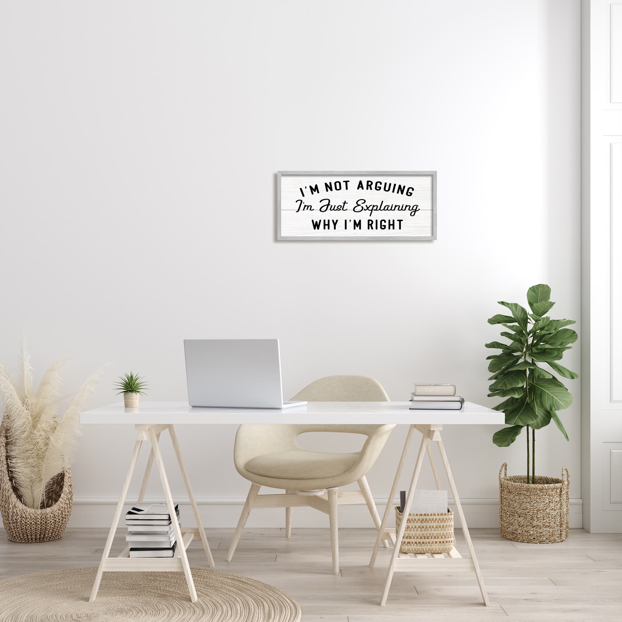 Stupell Industries Not Arguing Explaining Why I'm Right Funny Phrase in Frame Wall Art