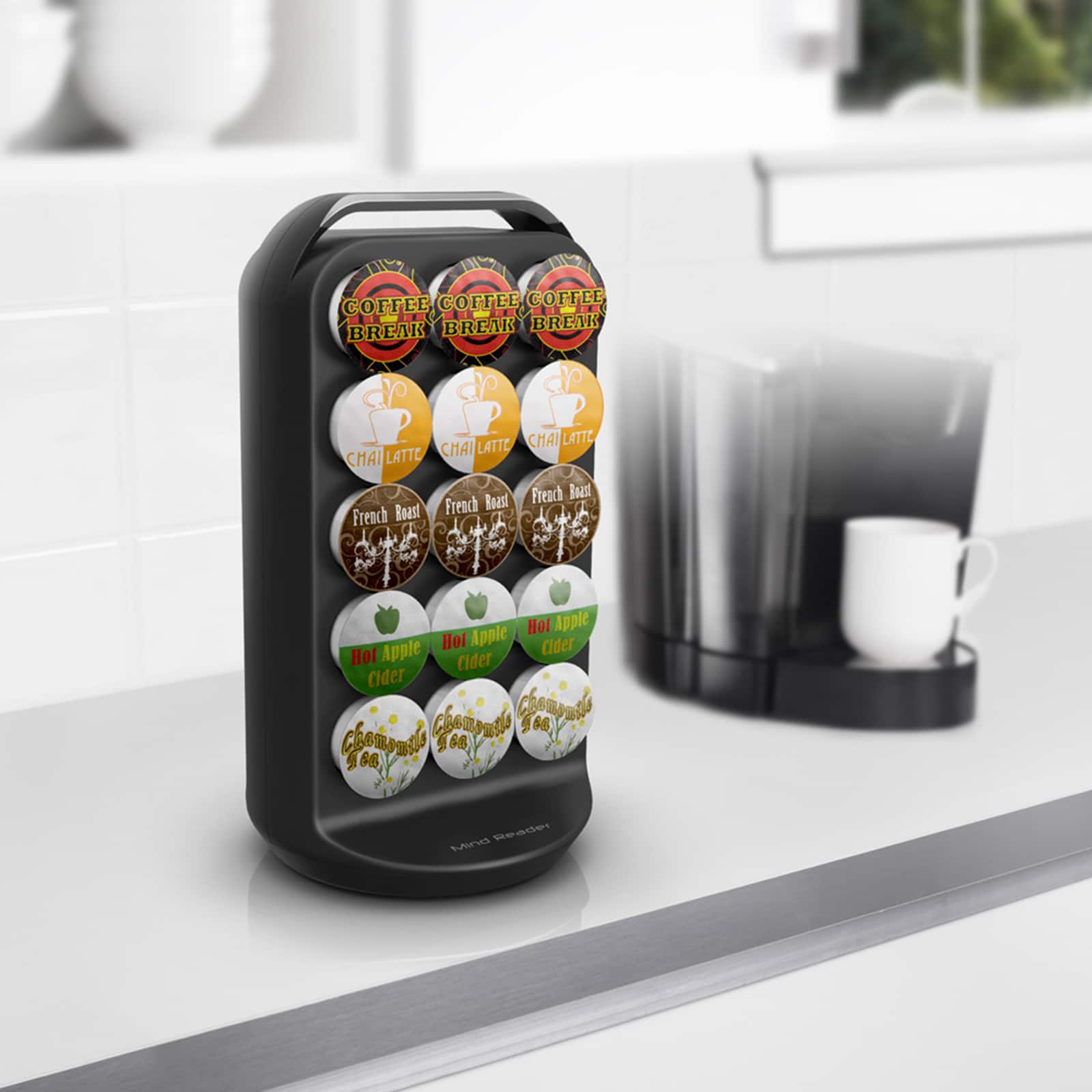 Mind Reader Black 30 Capacity Single Serve Coffee Pod Holder Carousel