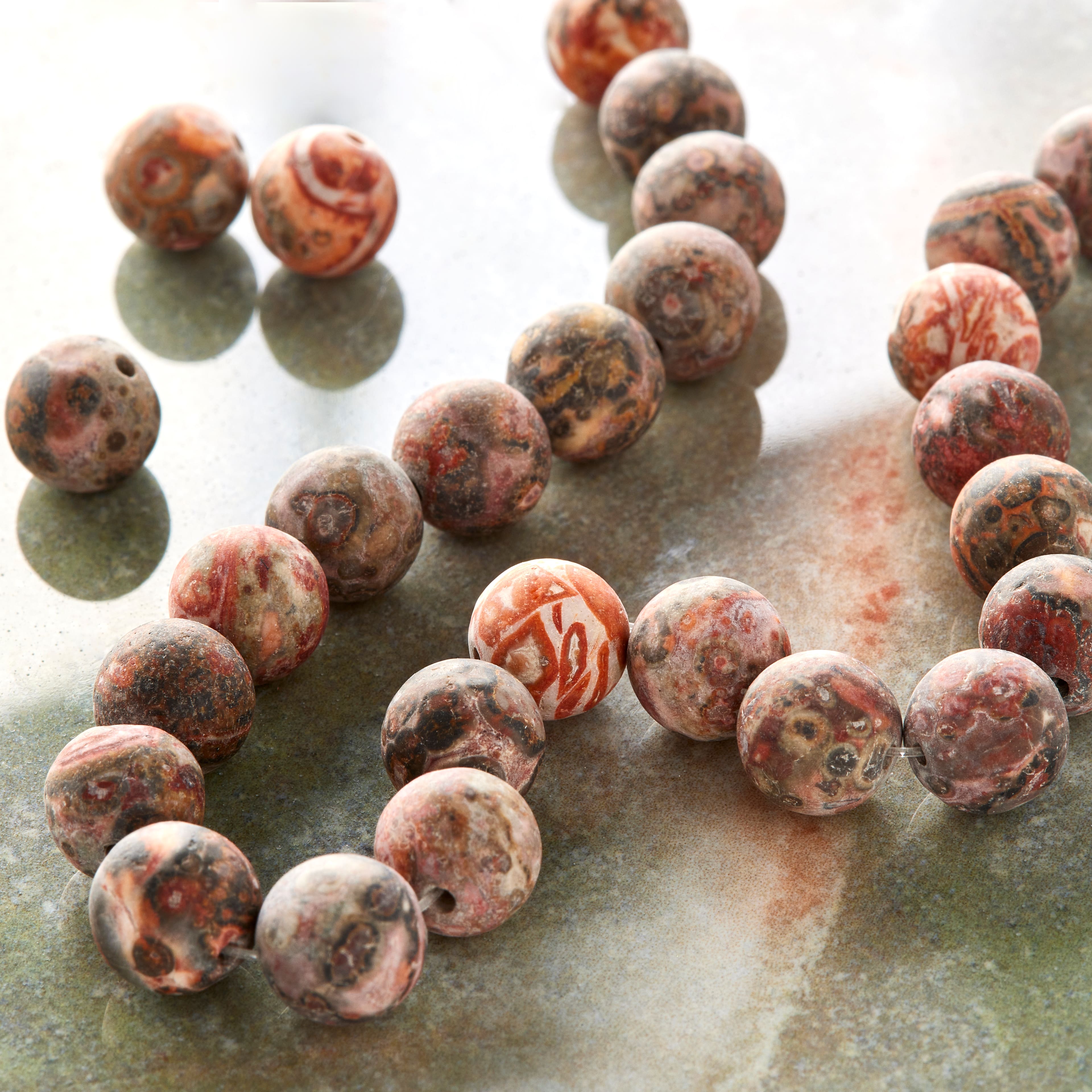 Matte Leopard Jasper Round Beads, 8mm by Bead Landing™