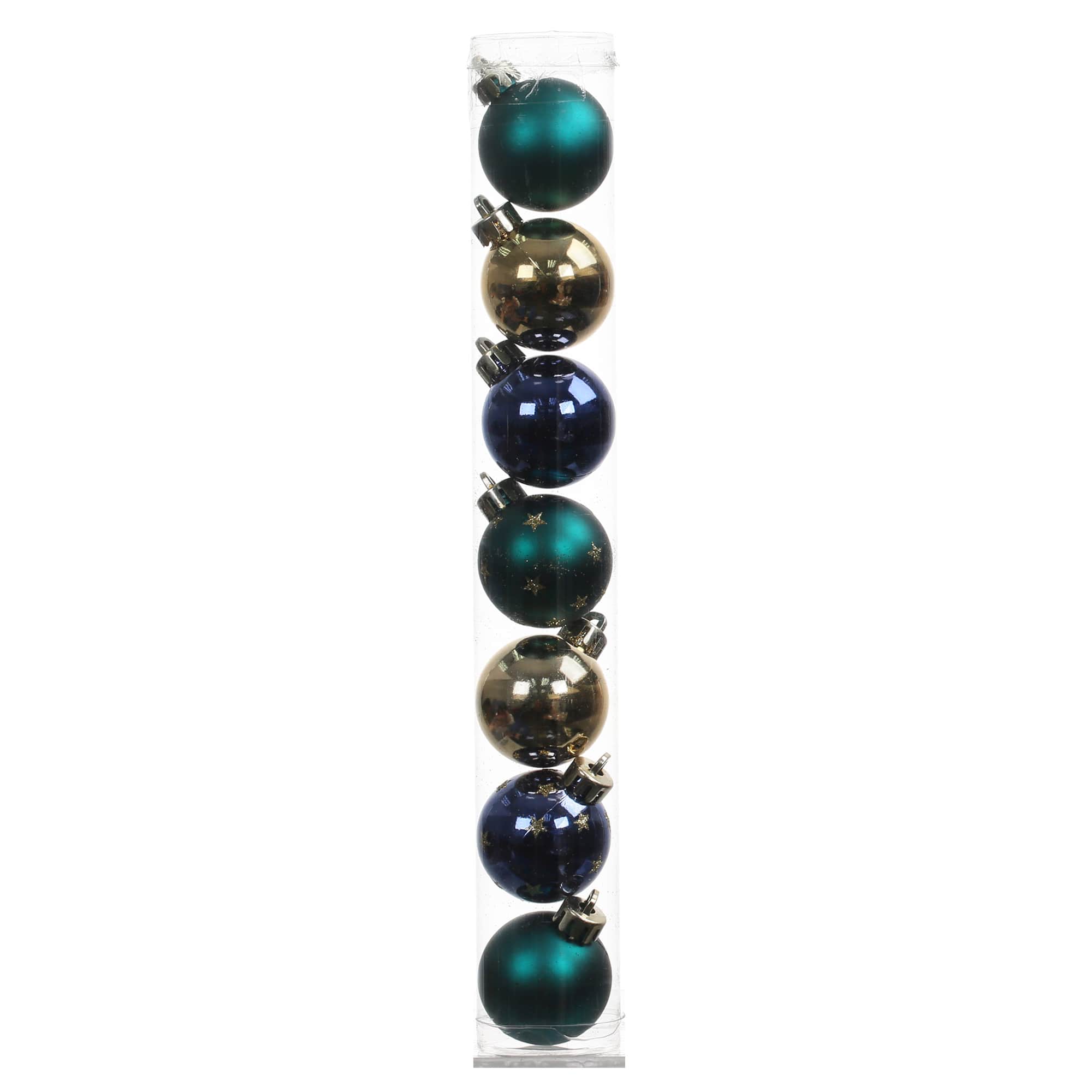 7 Pack 40mm Starry Shatterproof Ball Ornaments by Ashland®