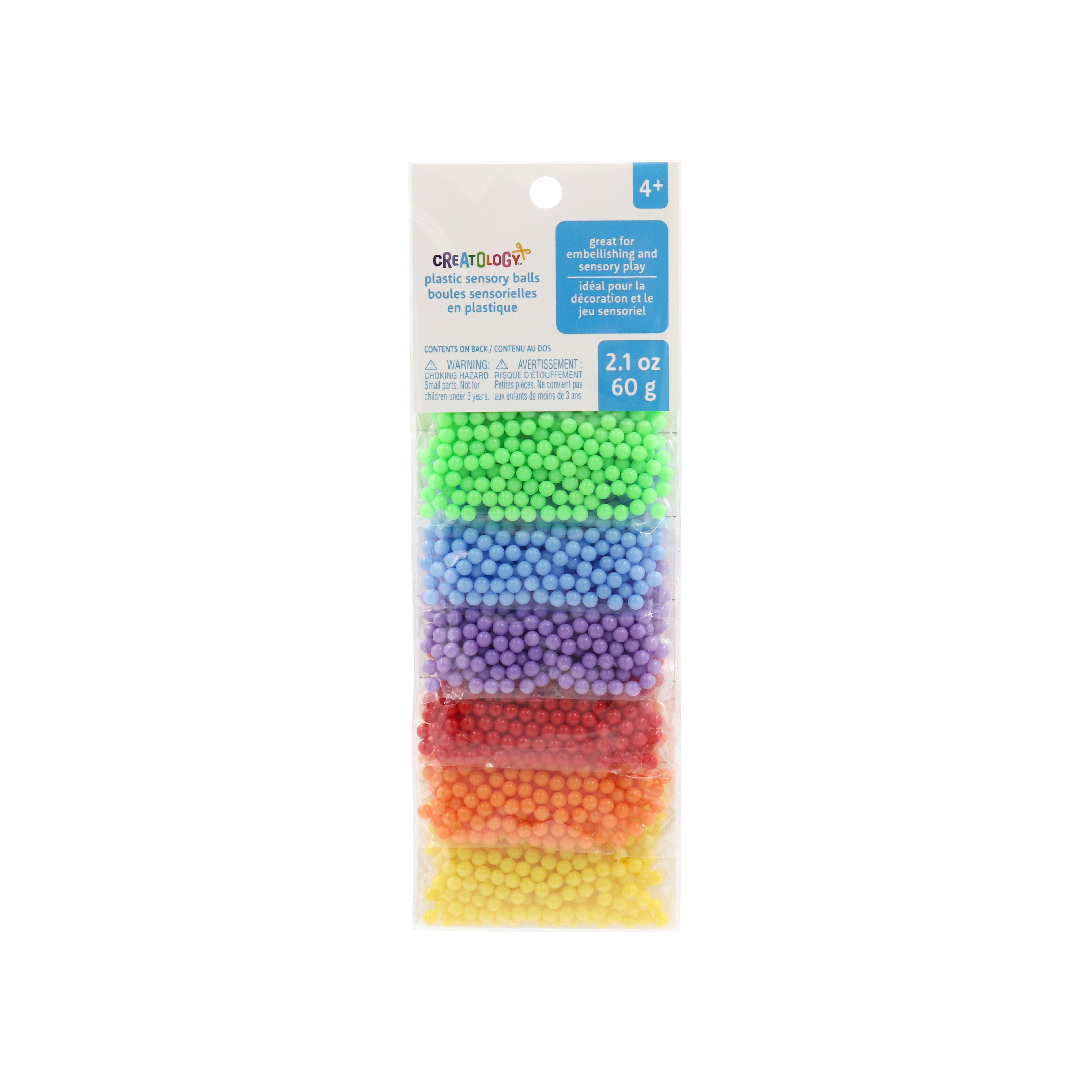 Boules sensorielles en plastique aux couleurs primaires de Creatology