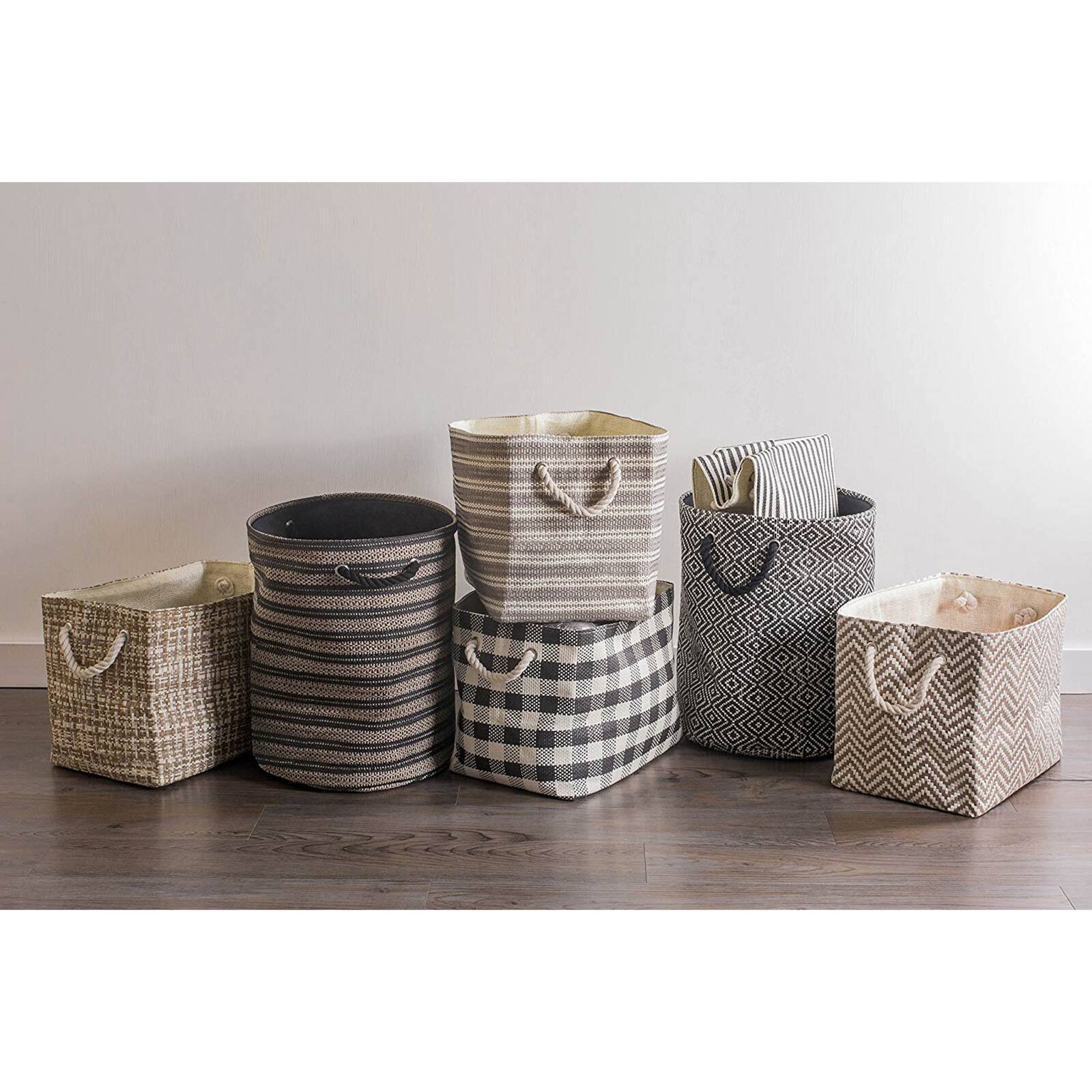 DII® Large Rectangle Diamond Basketweave Paper Bin