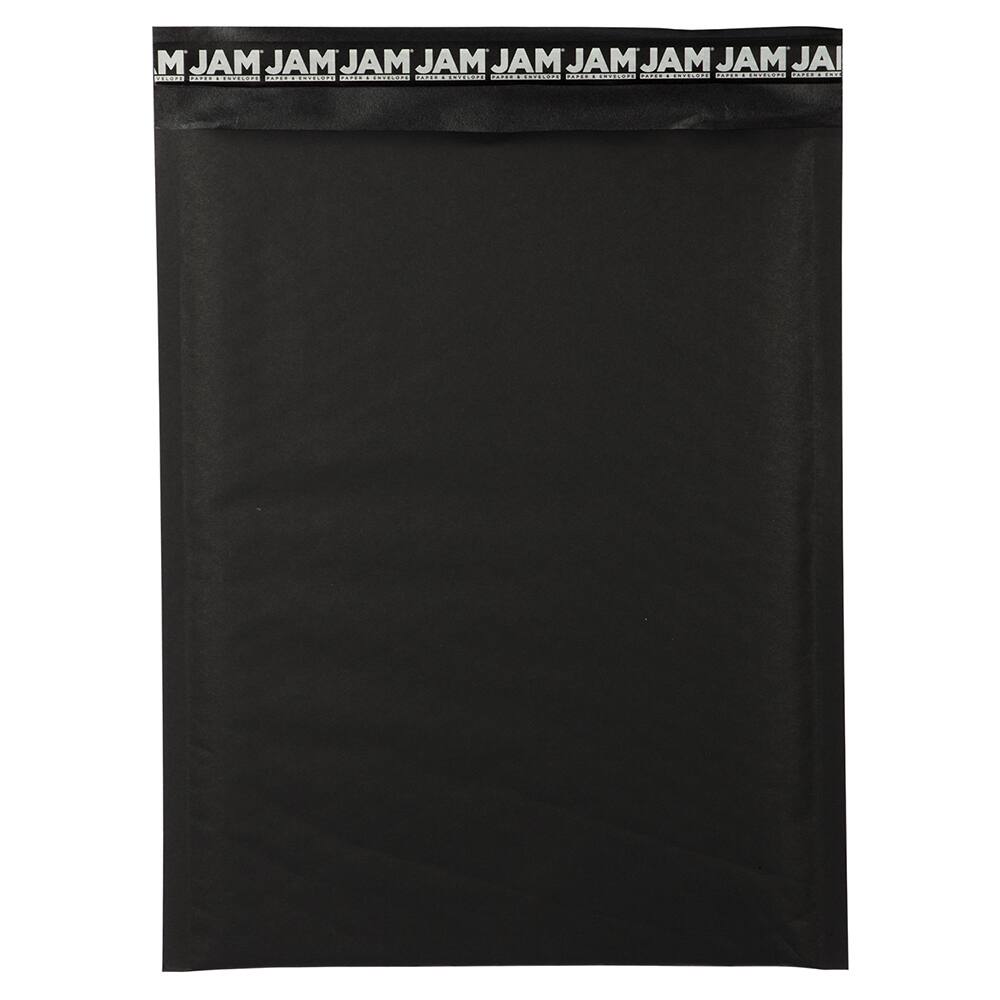 JAM Paper Black Kraft Bubble Lite Padded Mailers