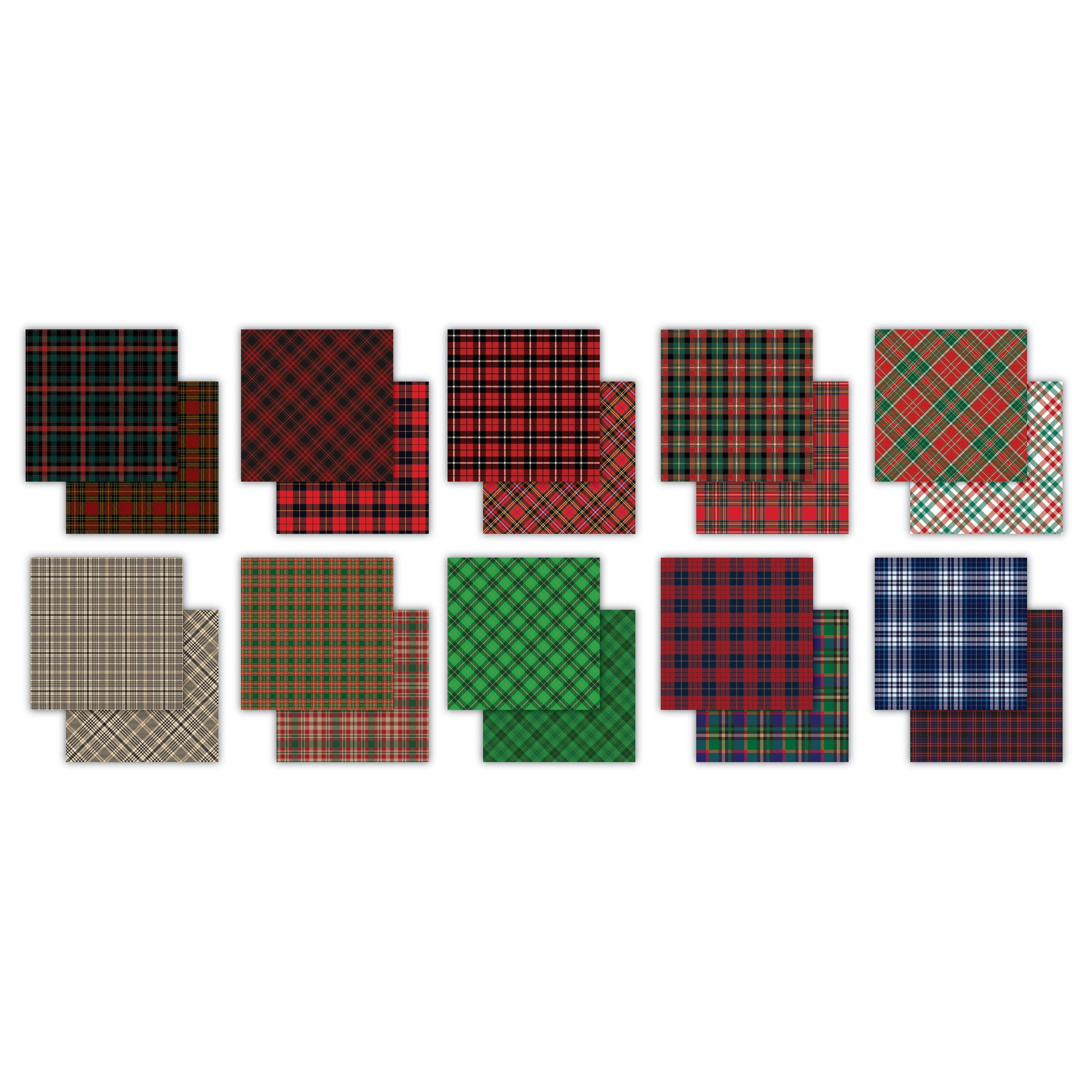 Craft Consortium Tartan Double-Sided Paper Pad, 12" x 12"