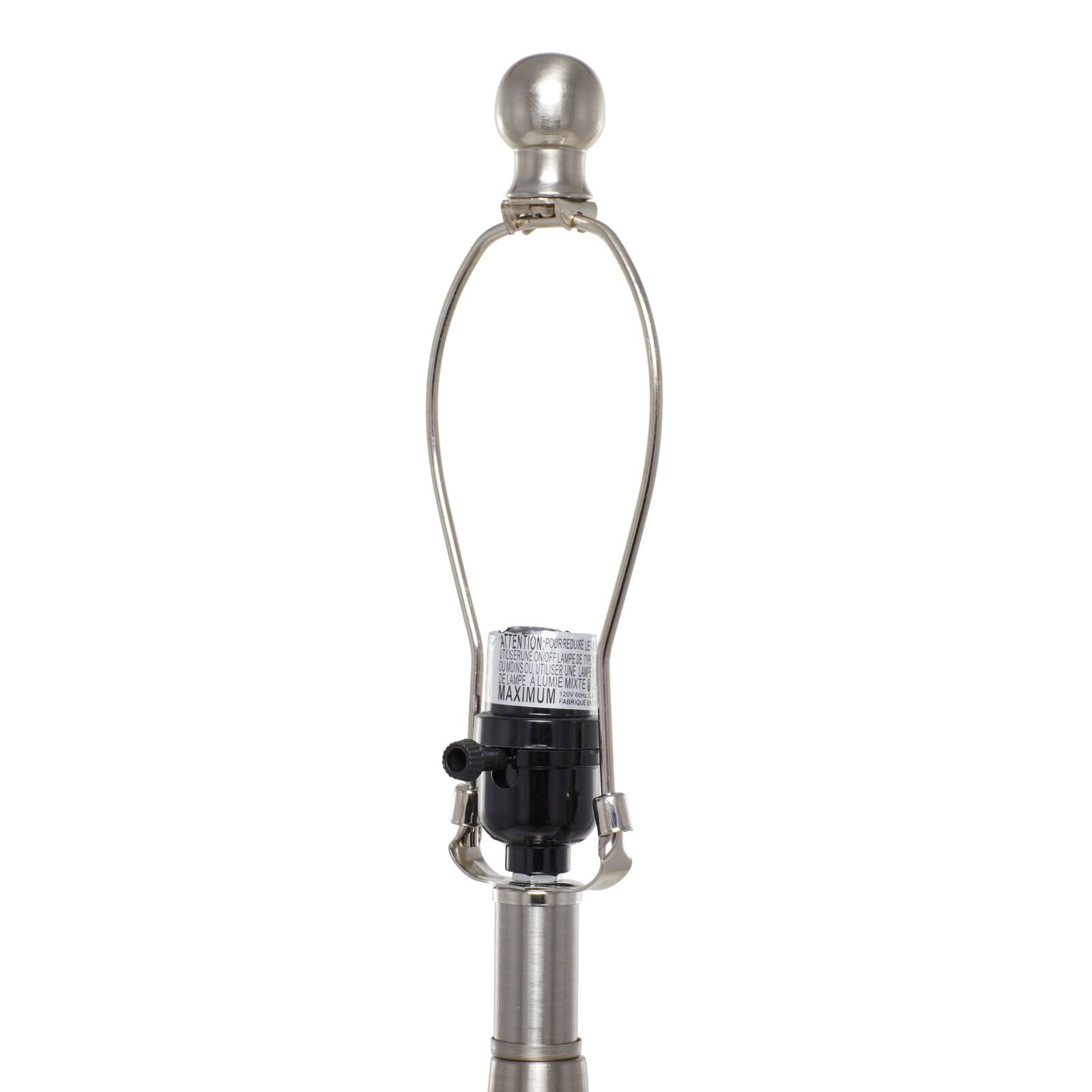 Set of 3 Silver Iron Coastal Table Lamp, 59" x 10" x 10"