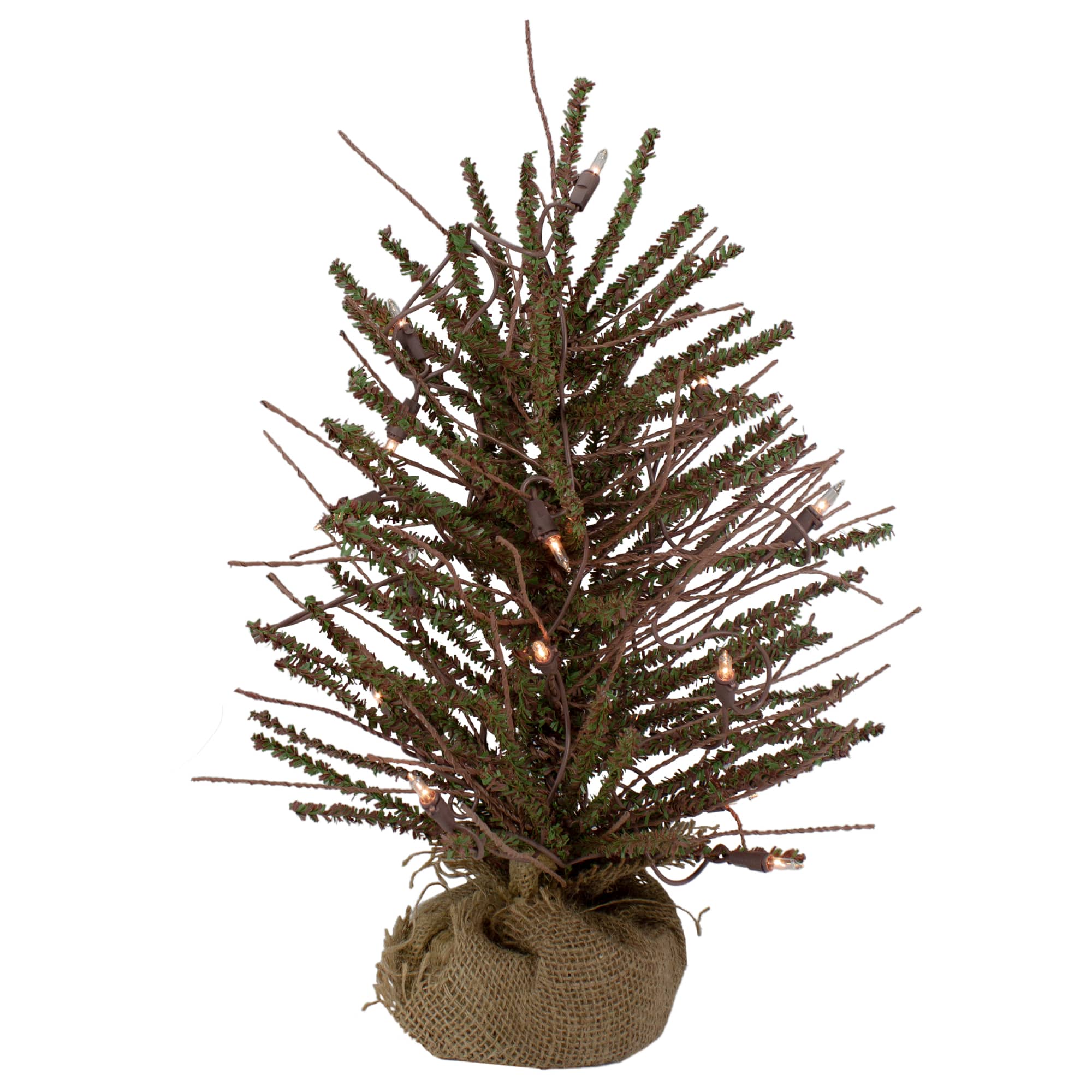 Northlight 18" Pre-Lit Potted Warsaw Twig Artificial Christmas Tree