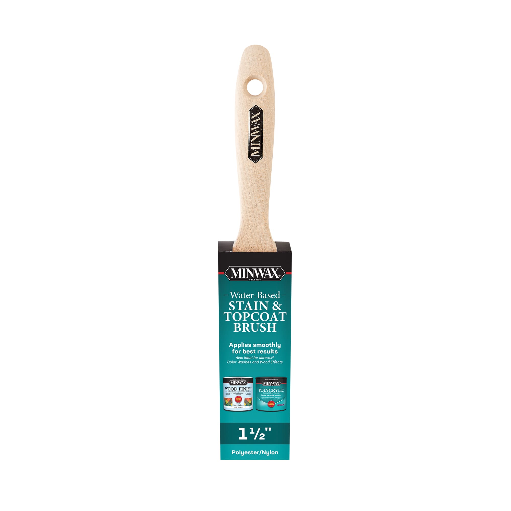 Minwax® Water-Based Stain & Topcoat Brush Paint in Brown | 1.5" | Michaels®