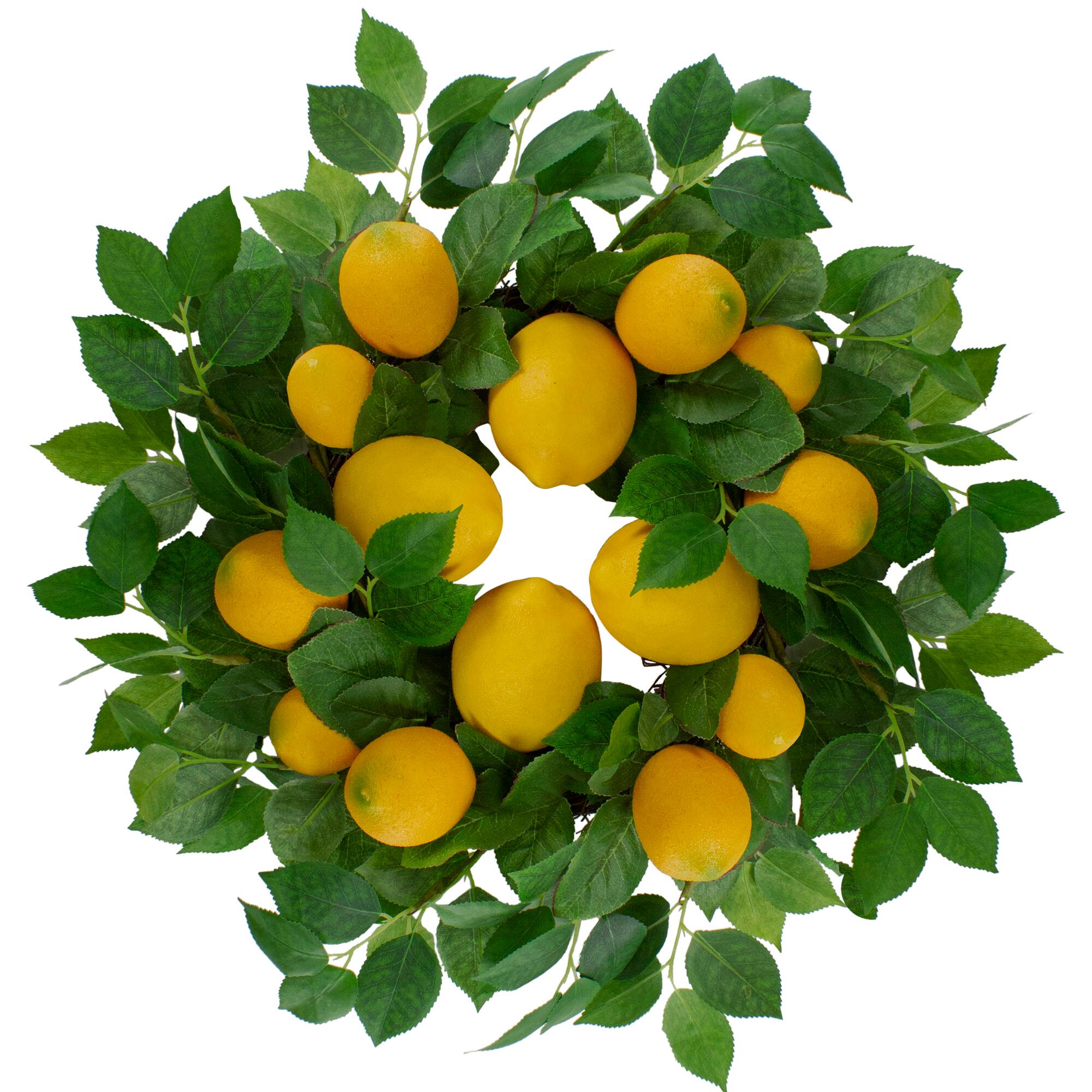18" Yellow Lemons & Leaves Wreath