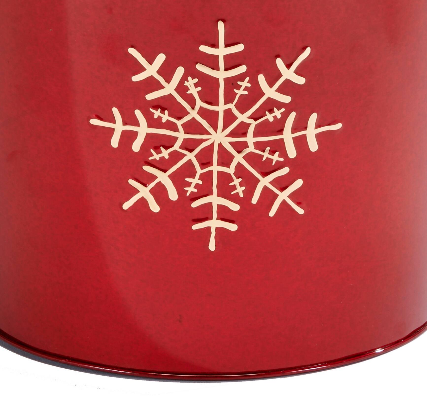 Red & Gold Snowflake Christmas Planter Buckets, 2ct.