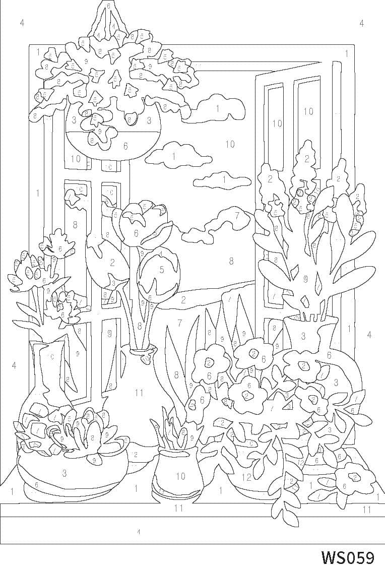 Window Scene Paint-by-Number Framed Mini Kit by Artist's Loft®