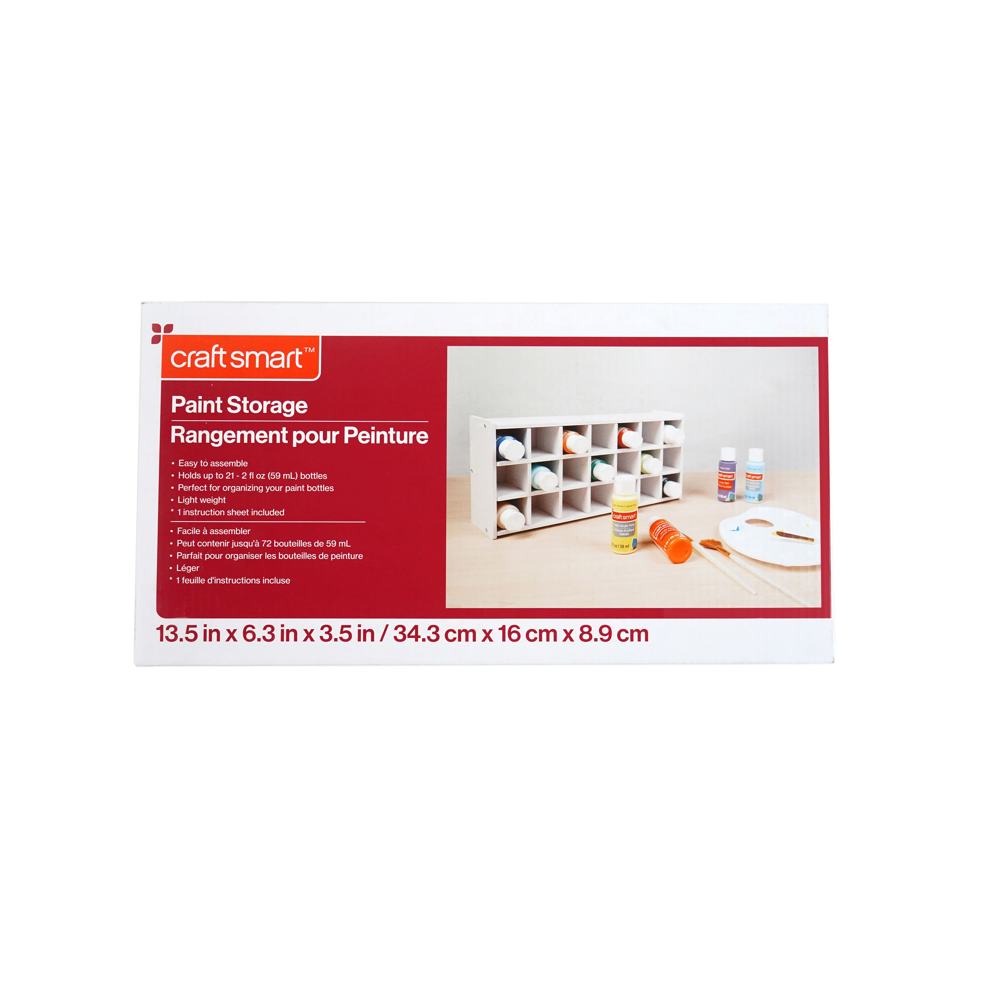 13.5" White Paint Storage Box by Craft Smart™