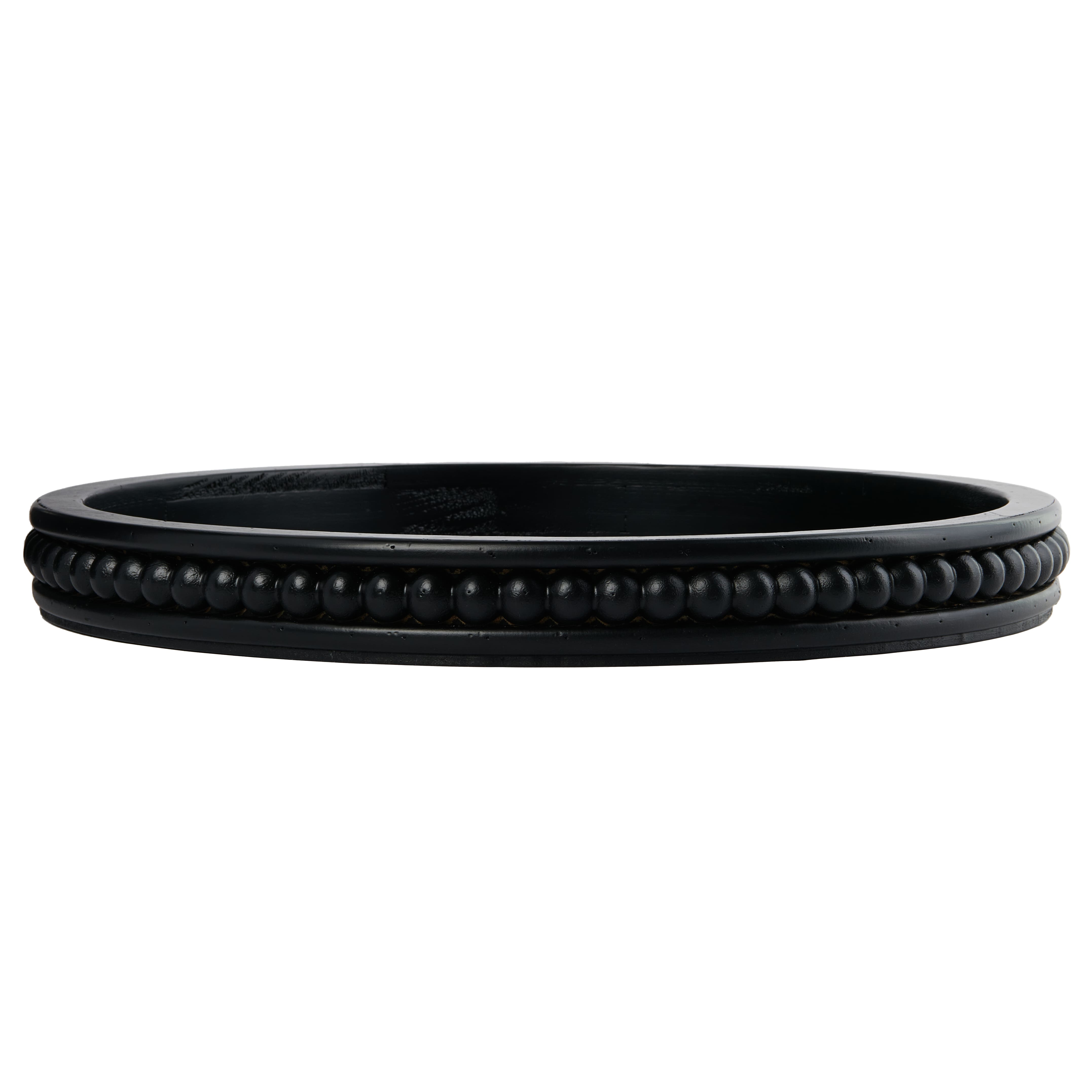 Hello Honey® 16" Decorative Round Wood Tray with Hobnail Edge