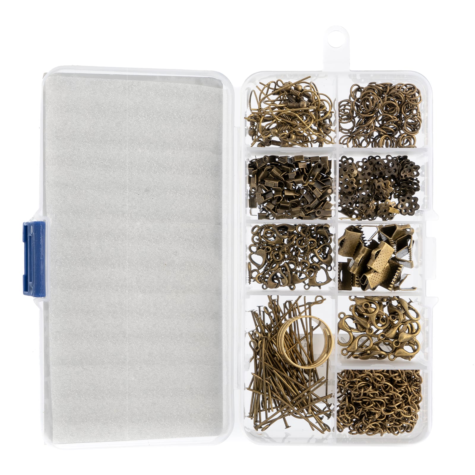 John Bead 9 Slot Rectangle Antique Copper Findings Jewelry Making Kit, 461ct.