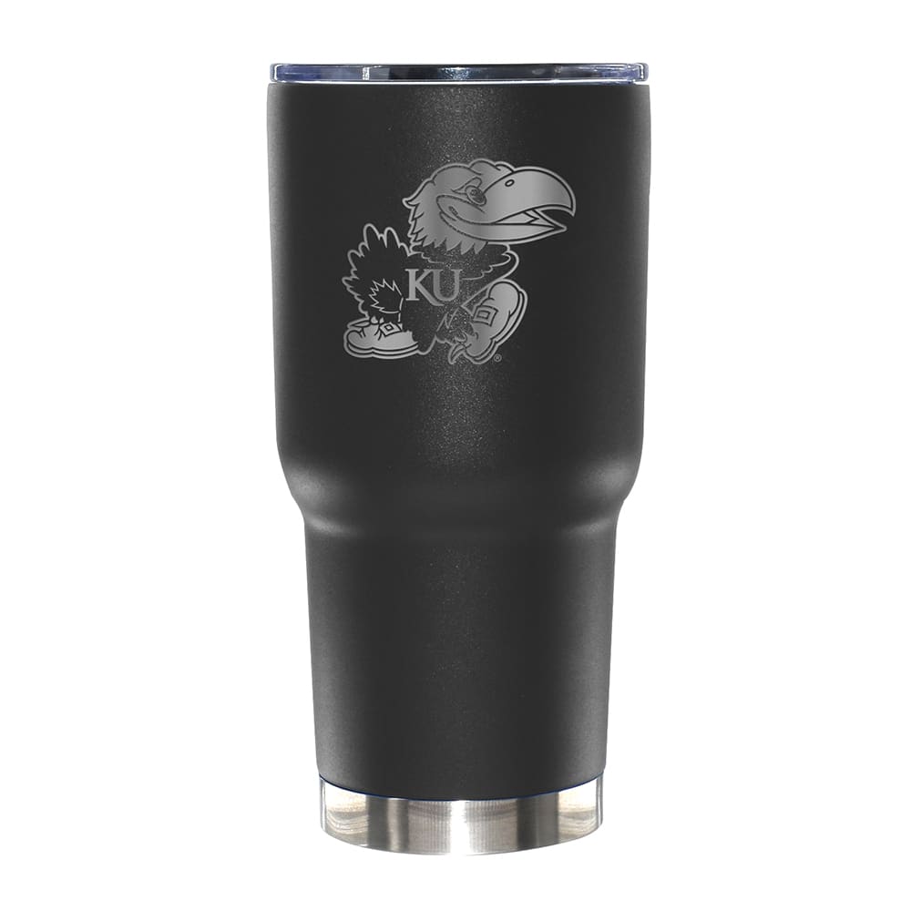 The Memory Company NCAA 30oz. Black Tumbler with Etched Logo
