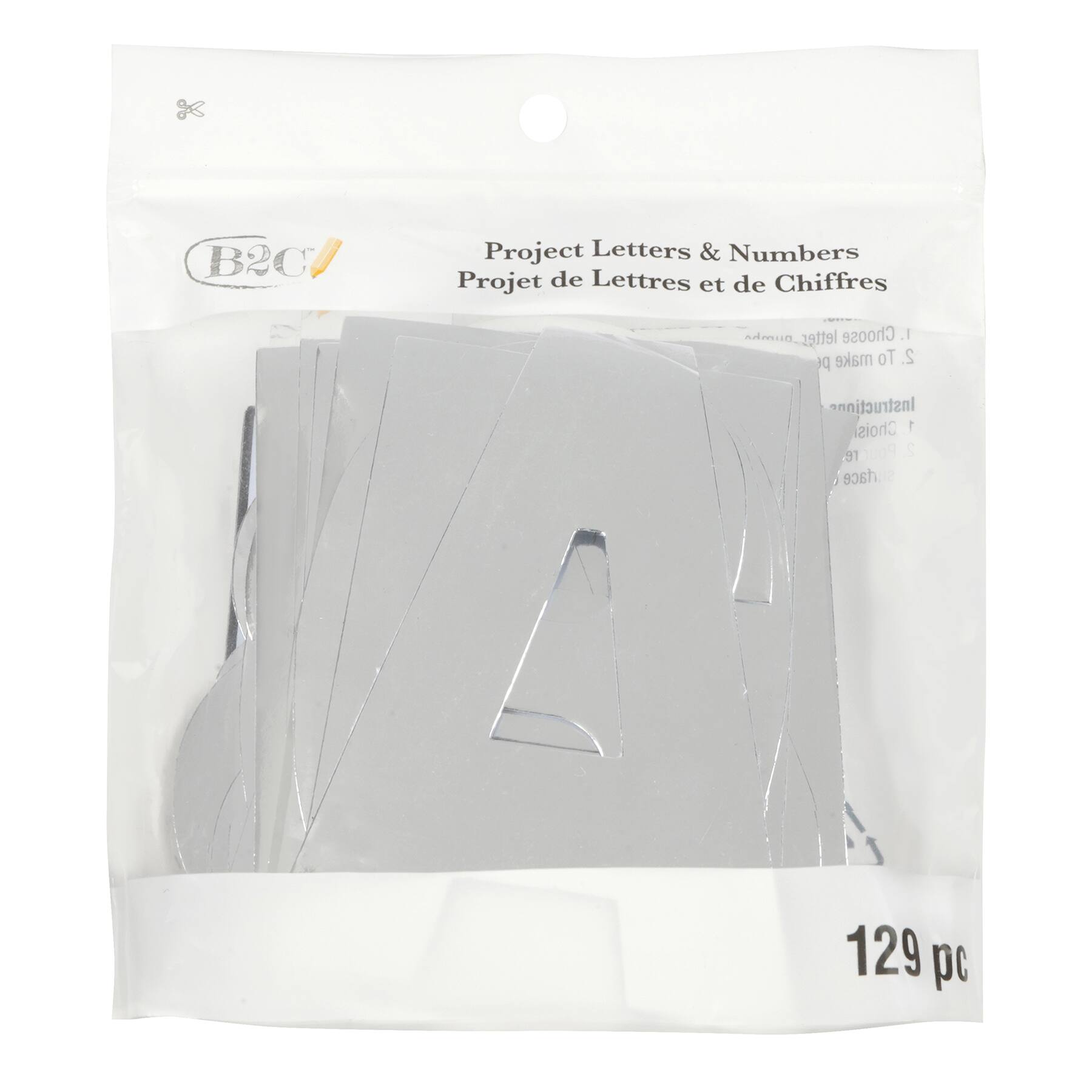 12 Packs: 129 ct. (1,548 total) 4" Holographic Project Letters, Numbers & Characters by B2C™
