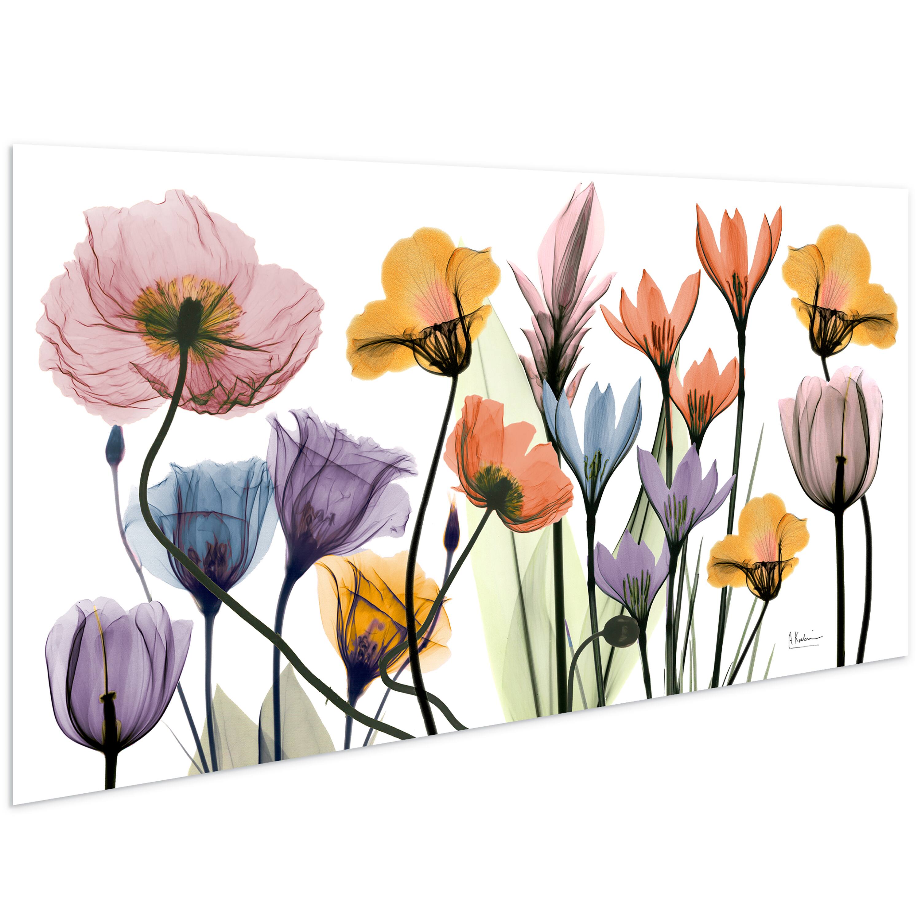Empire Art Direct 24" x 48" Flowerscape Portrait Frameless Printed Tempered Glass Wall Art