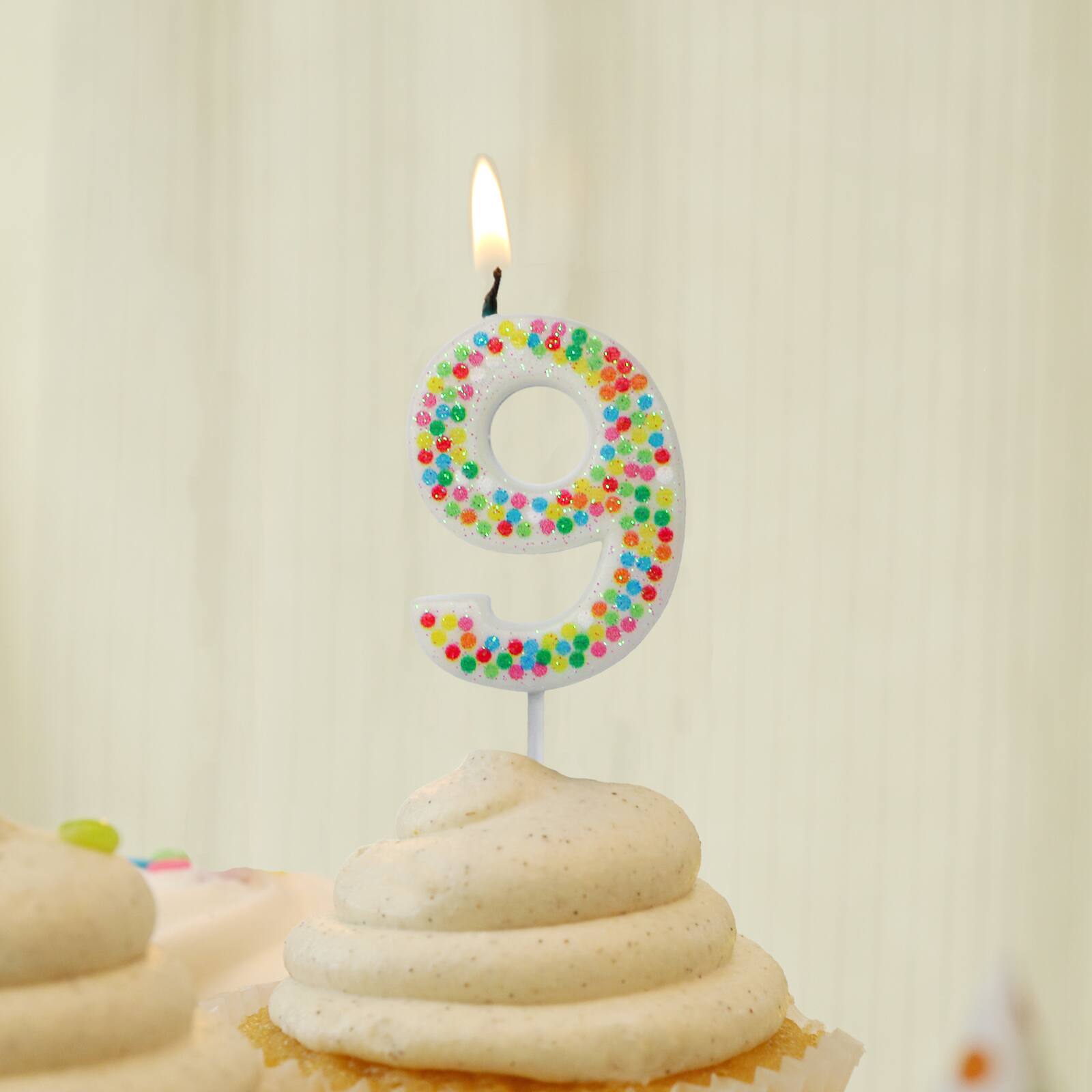 12 Pack: Confetti Number Birthday Candle by Celebrate It™