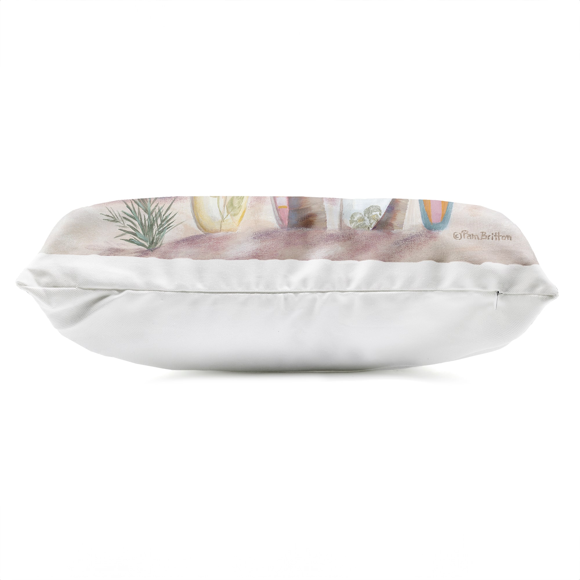 Stupell Industries 14" x 20" Surfboards in Tropical Scene Outdoor Print Throw Pillow