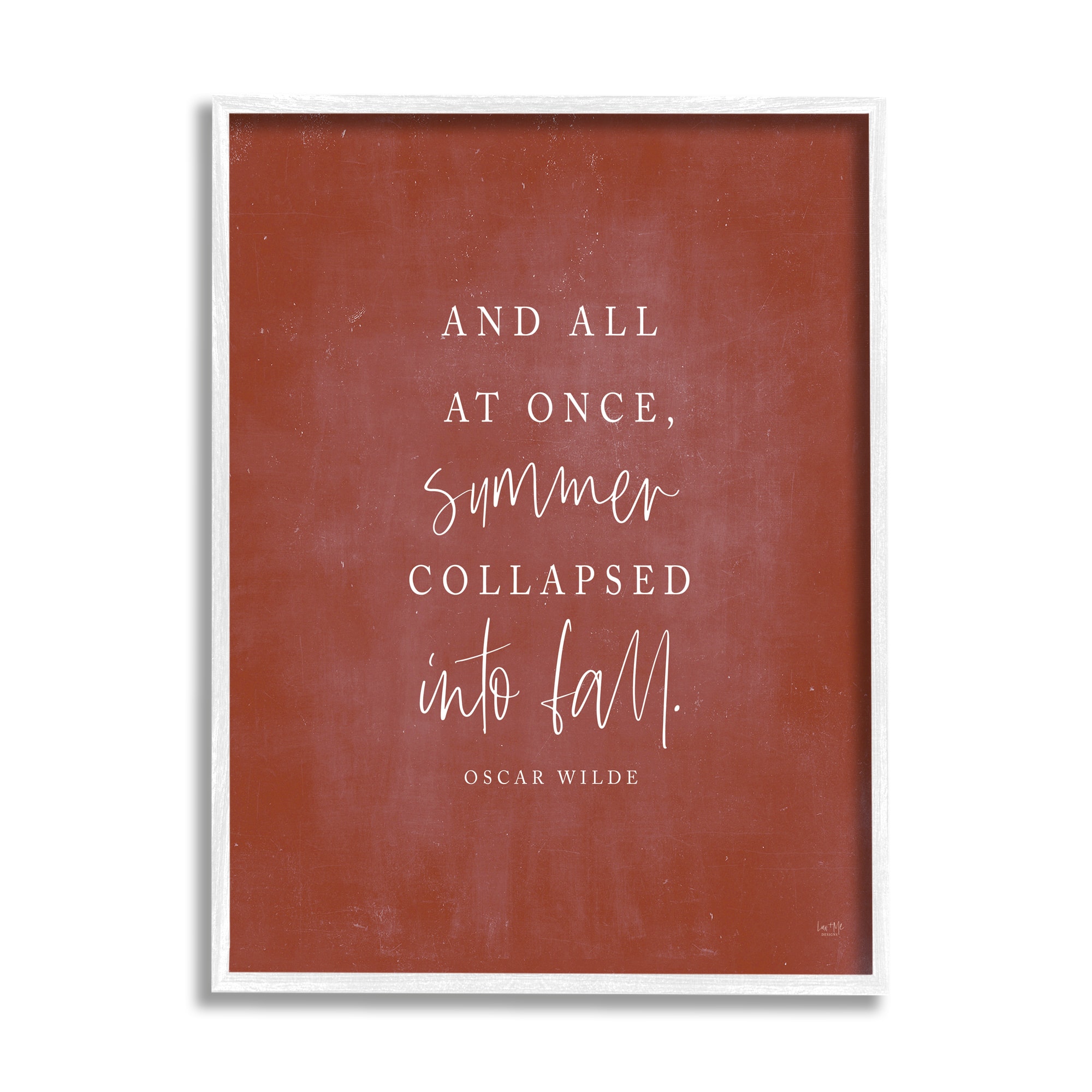 Stupell Industries Oscar Wilde Fall Quote Framed Giclee Art