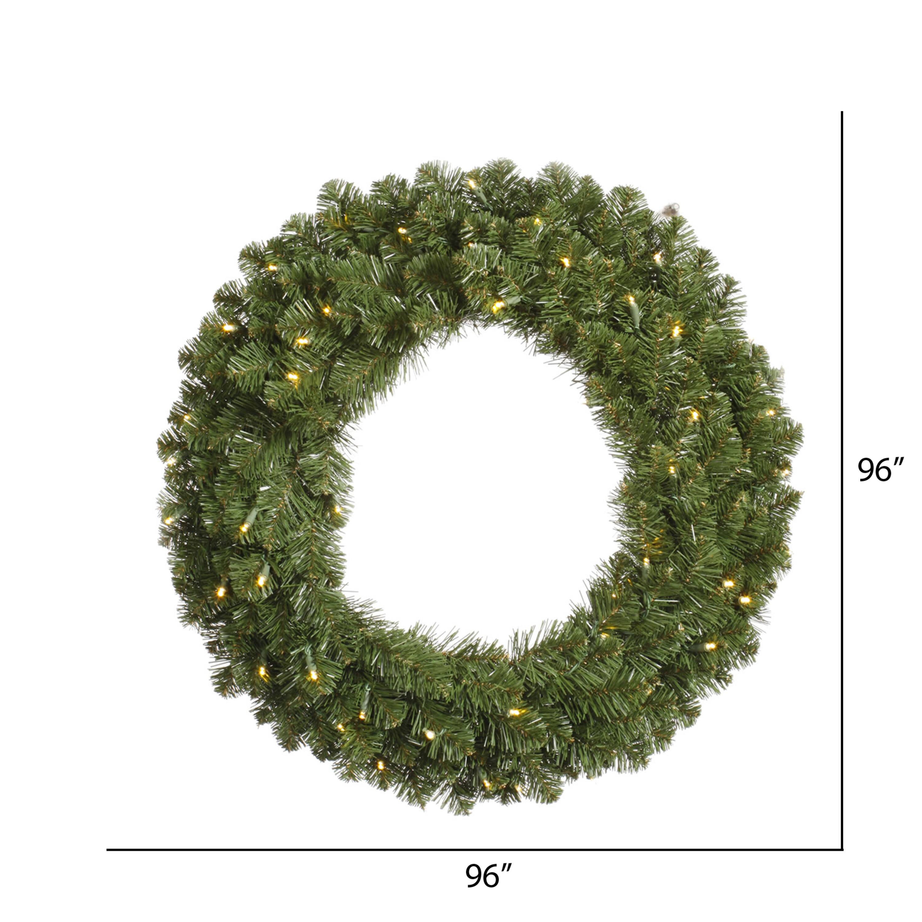 96" Warm White LED Grand Teton Wreath