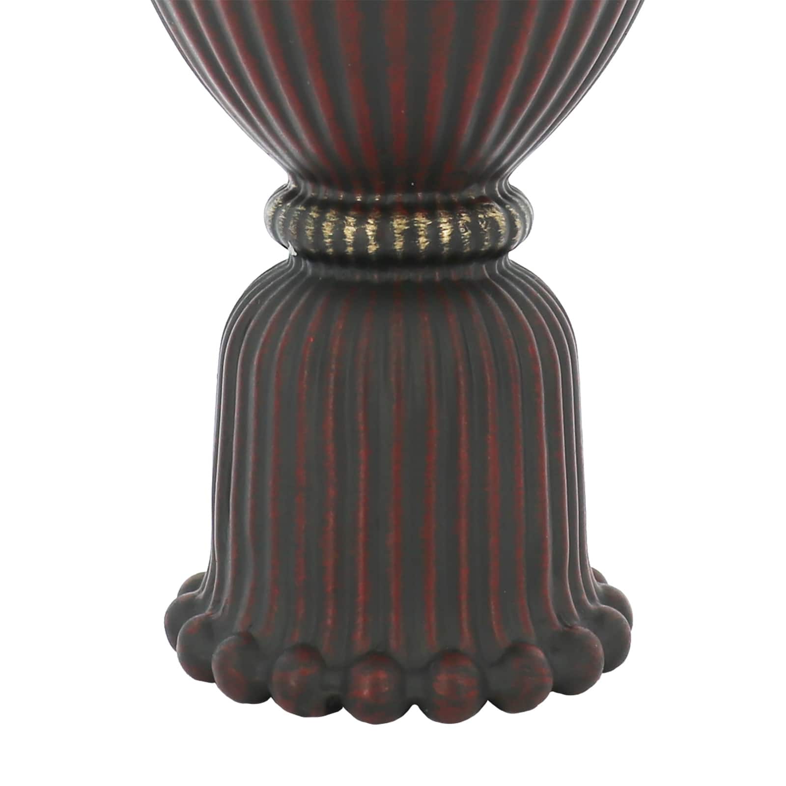 4" Dark Red Fluted Taper Candle Holder by Ashland®