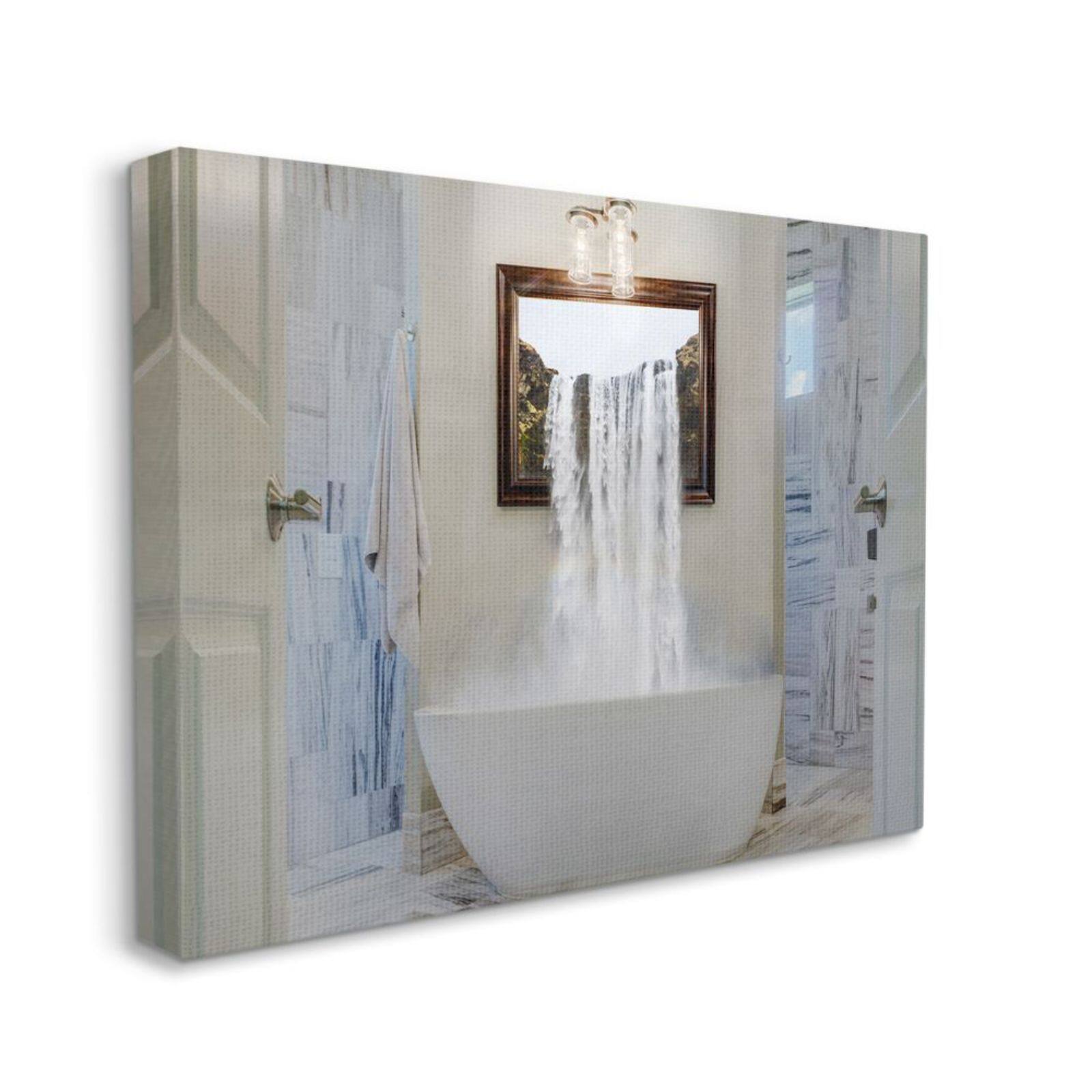 Bathtub Waterfall Abstract Bathroom Photograph Wall Art