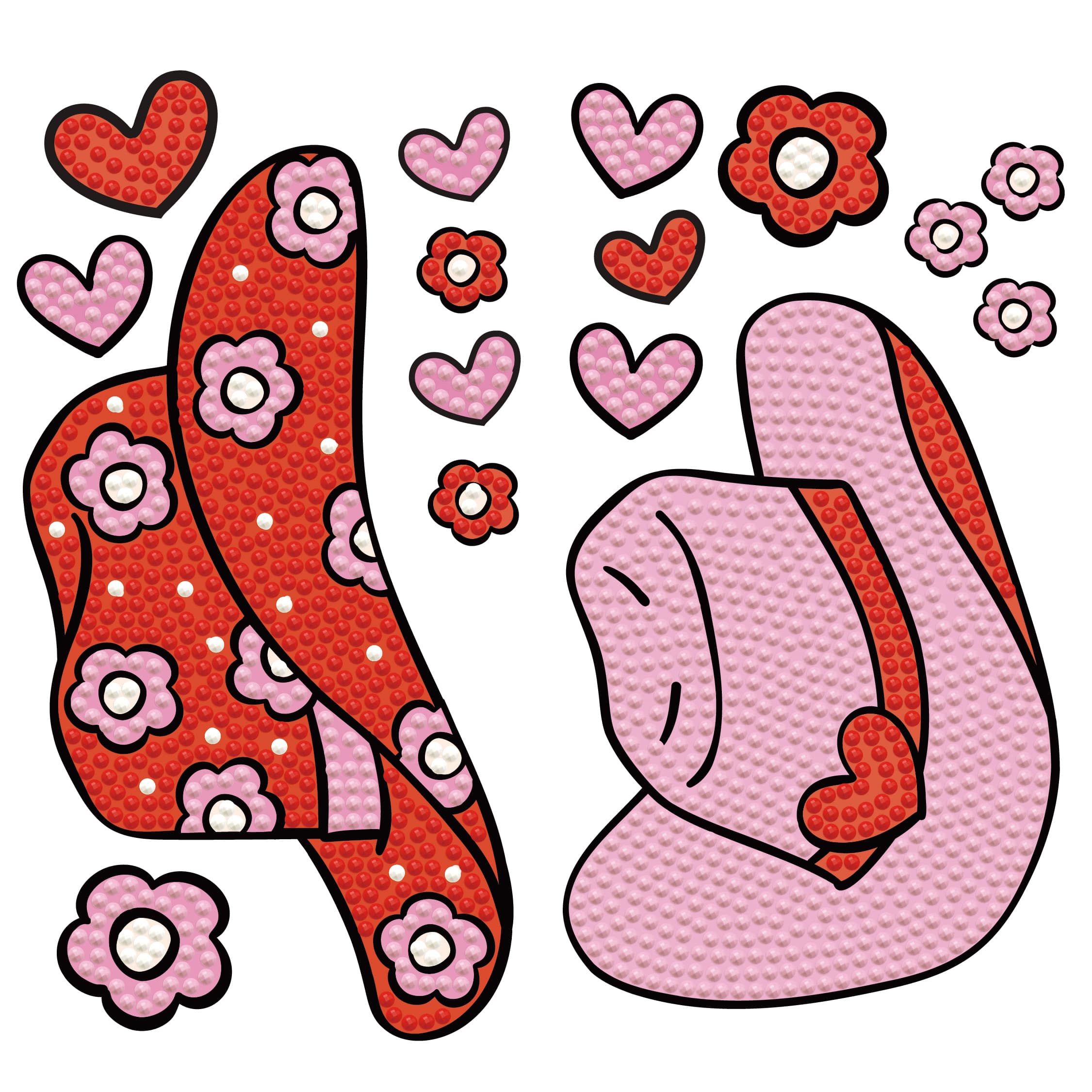 Diamond Dotz® Pink & Red Cowboy Hats Iron-On 'n' Dot Kit
