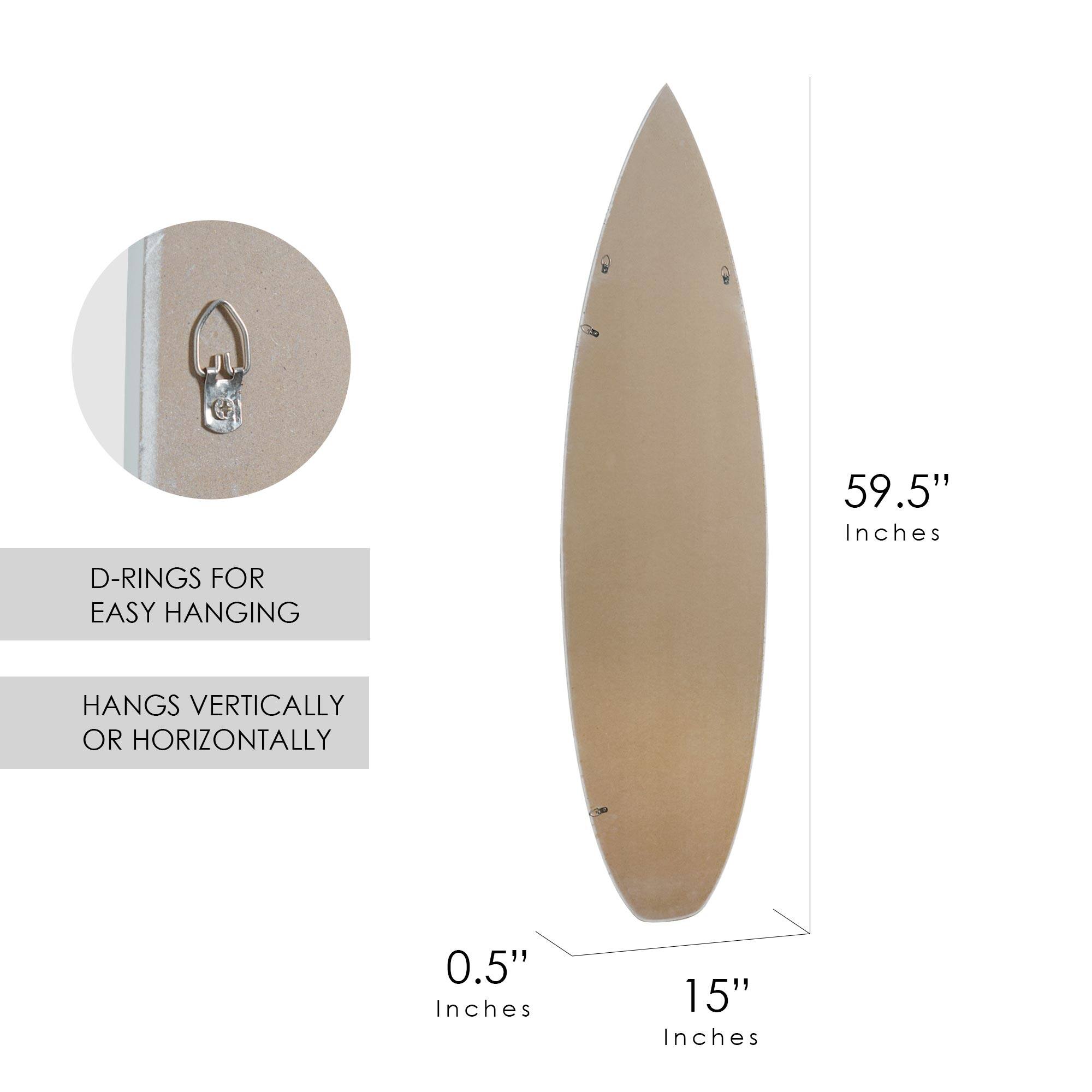 Licensed Corona Brown Wood Tones Surfboard Plaque Wall Sign - 60"x15"