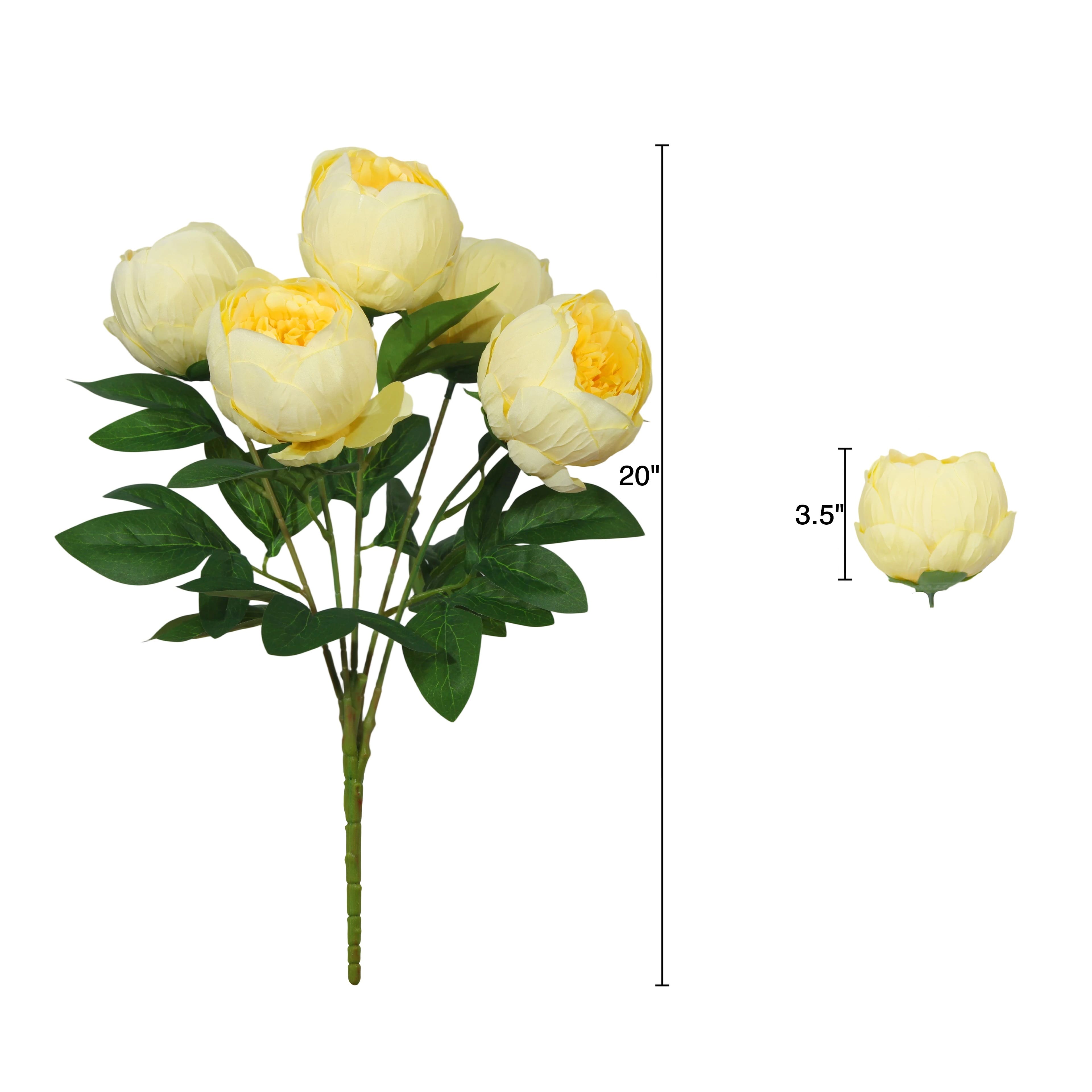 20" Yellow Peony Deluxe Bush by Ashland®