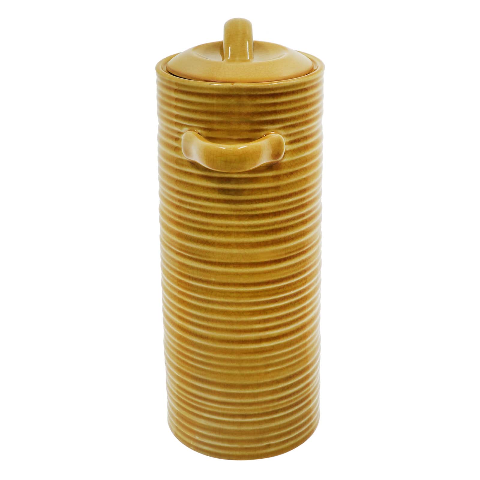 12" Yellow Ceramic Container by Ashland®