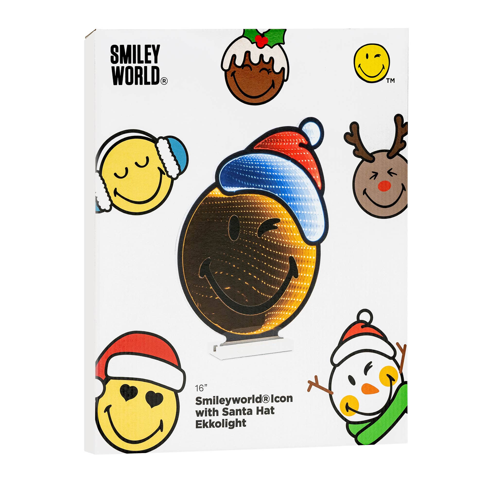 SmileyWorld® 16" Icon with Santa Hat EkkoLight