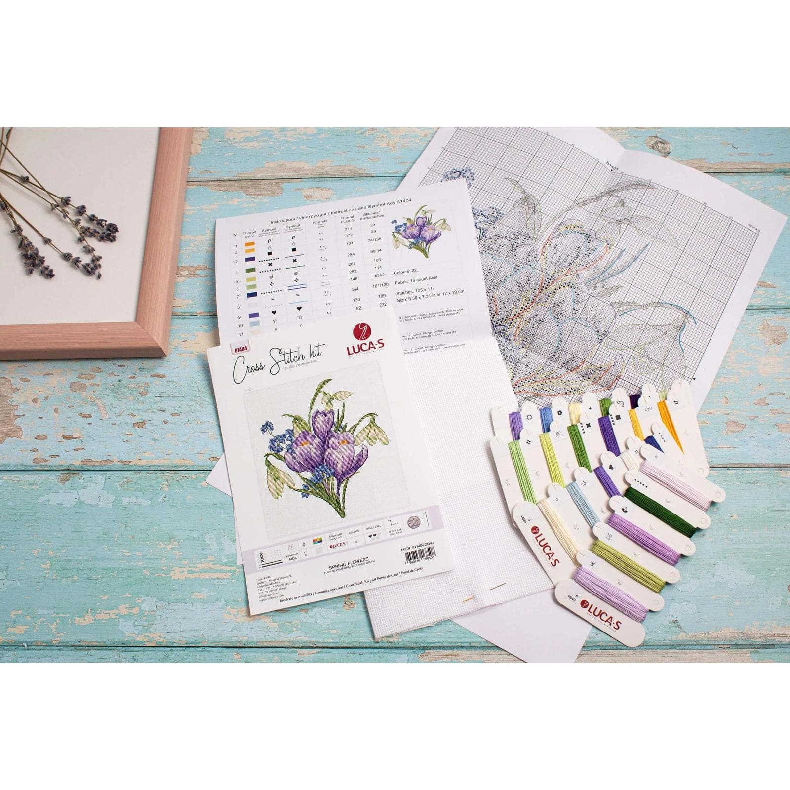 Luca-S Spring Flowers Counted Cross Stitch Kit