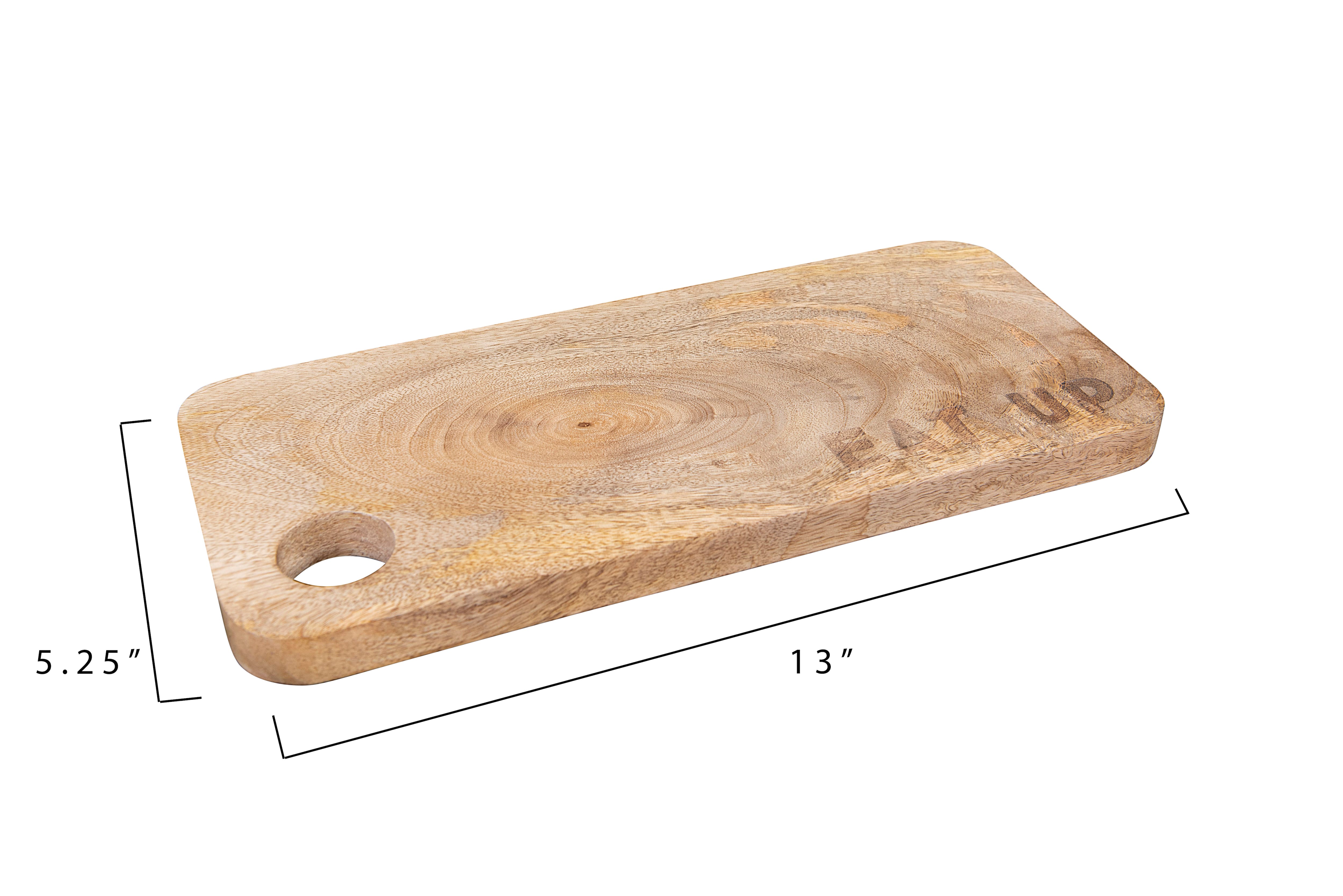 Hello Honey® 13" Eat Up Mango Wood Cutting Board