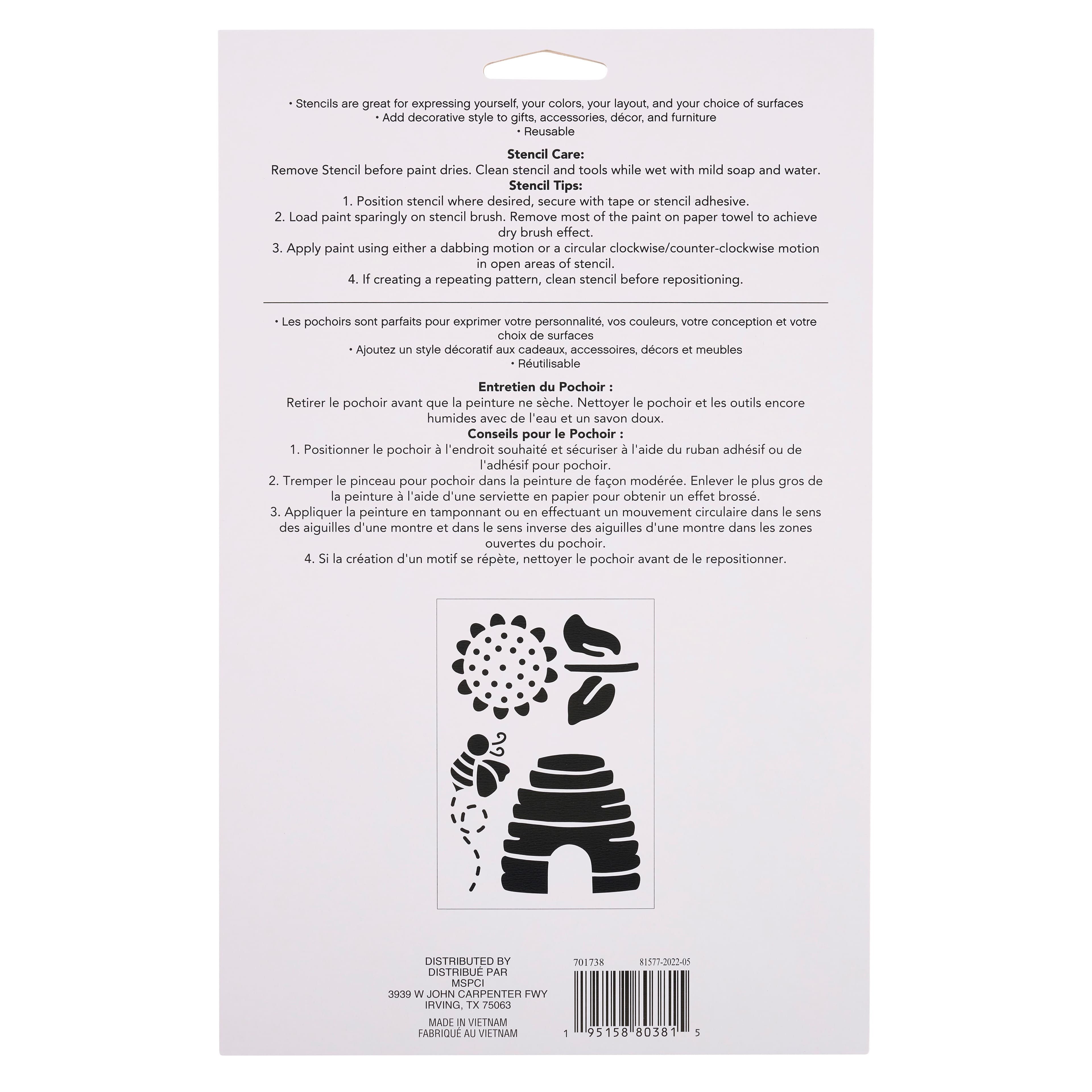 Bee Hive Stencils, 7" x 10" by Craft Smart®