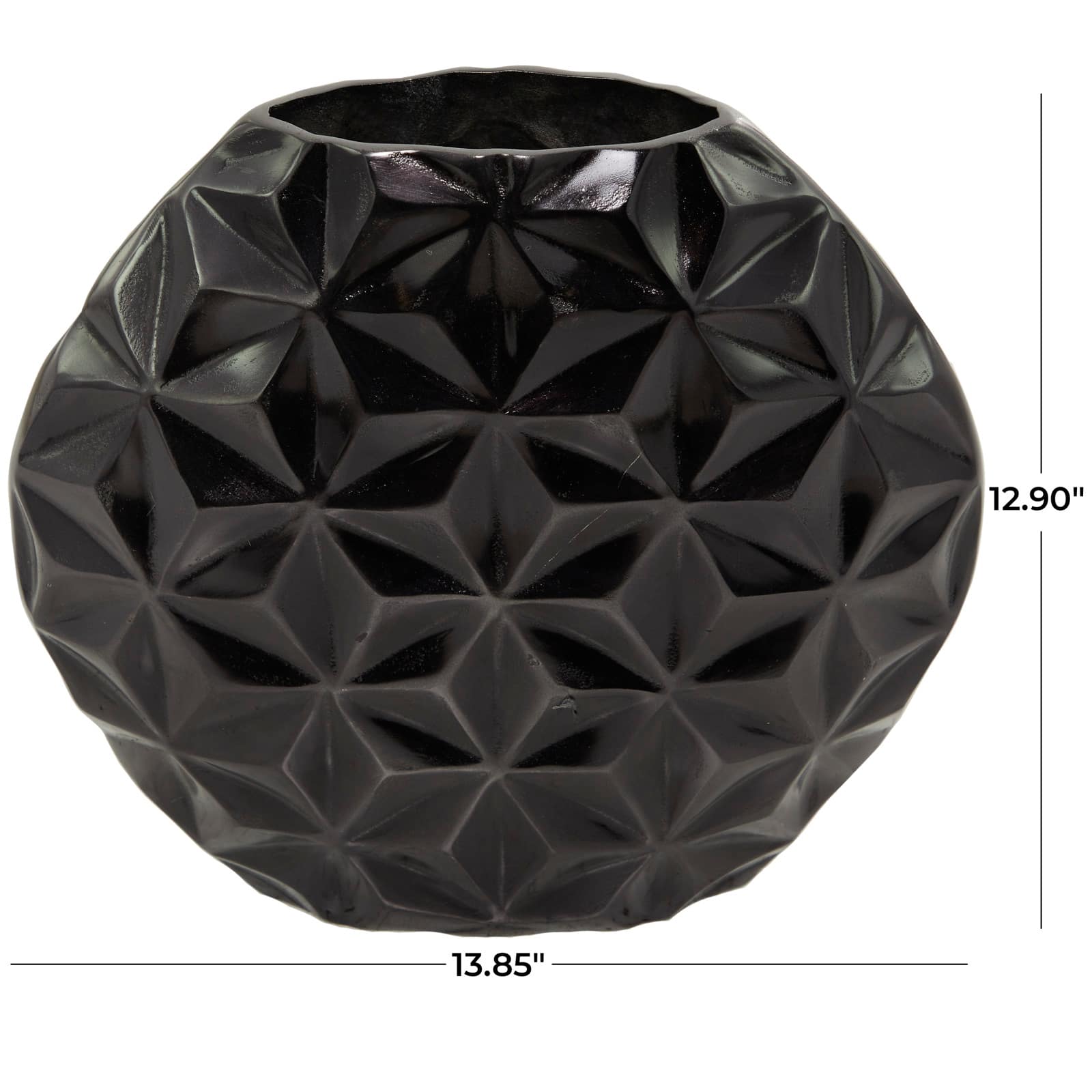 CosmoLiving by Cosmopolitan Aluminum Faceted Geometric Vase