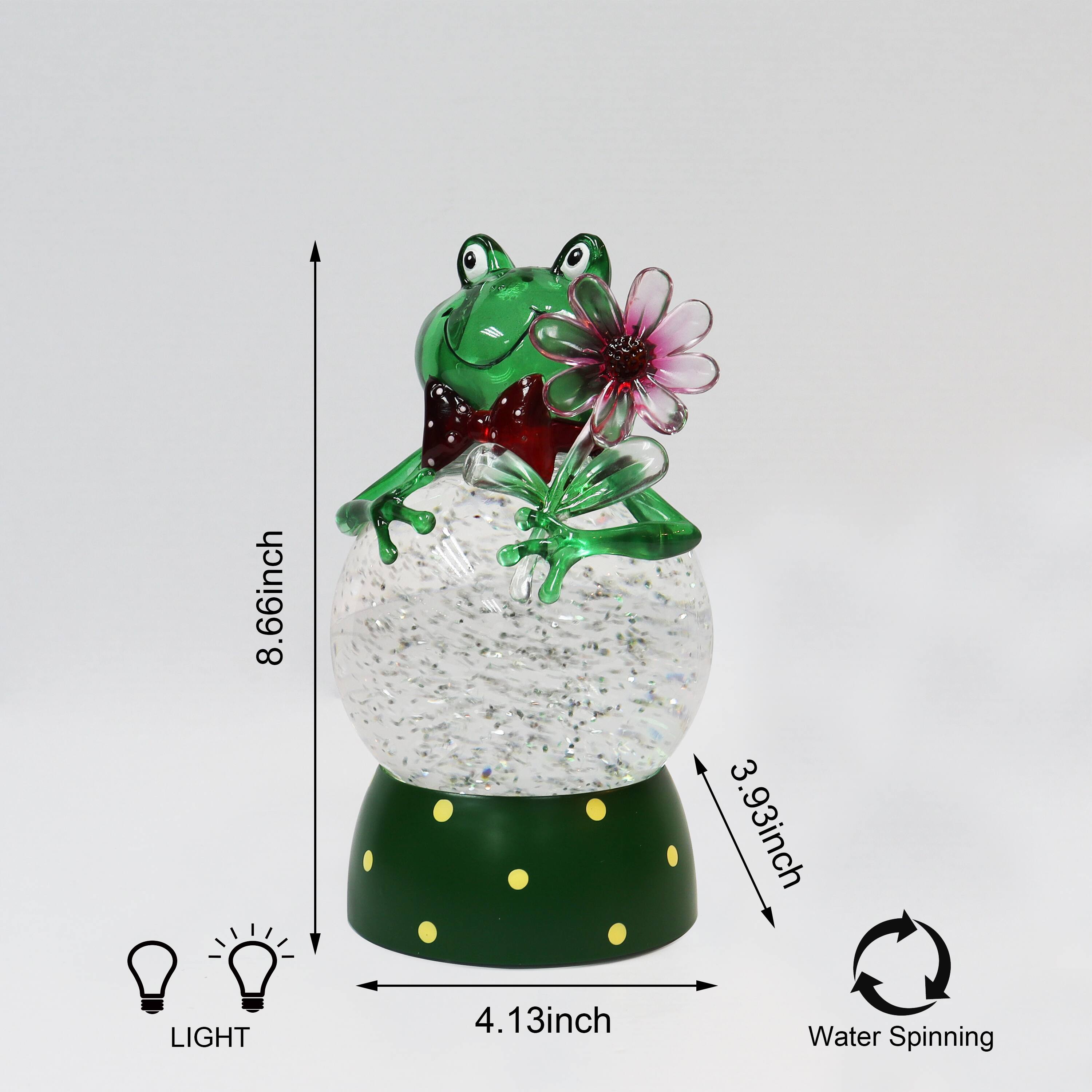 Moments in Time 8.6" Acrylic Frog Lantern Décor