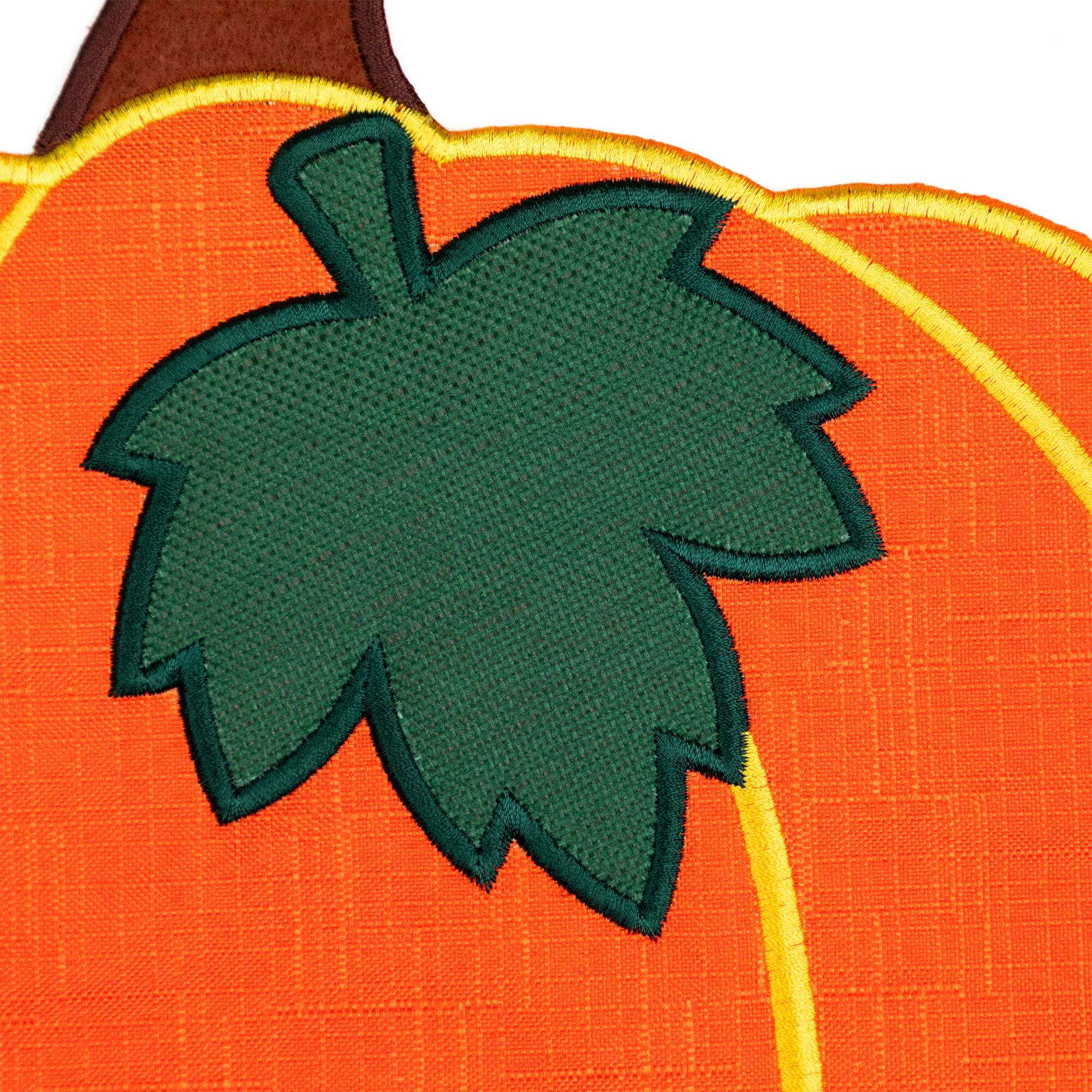 Northlight 13.25" Embroidered Pumpkin Fall Harvest Placemats, 4ct.