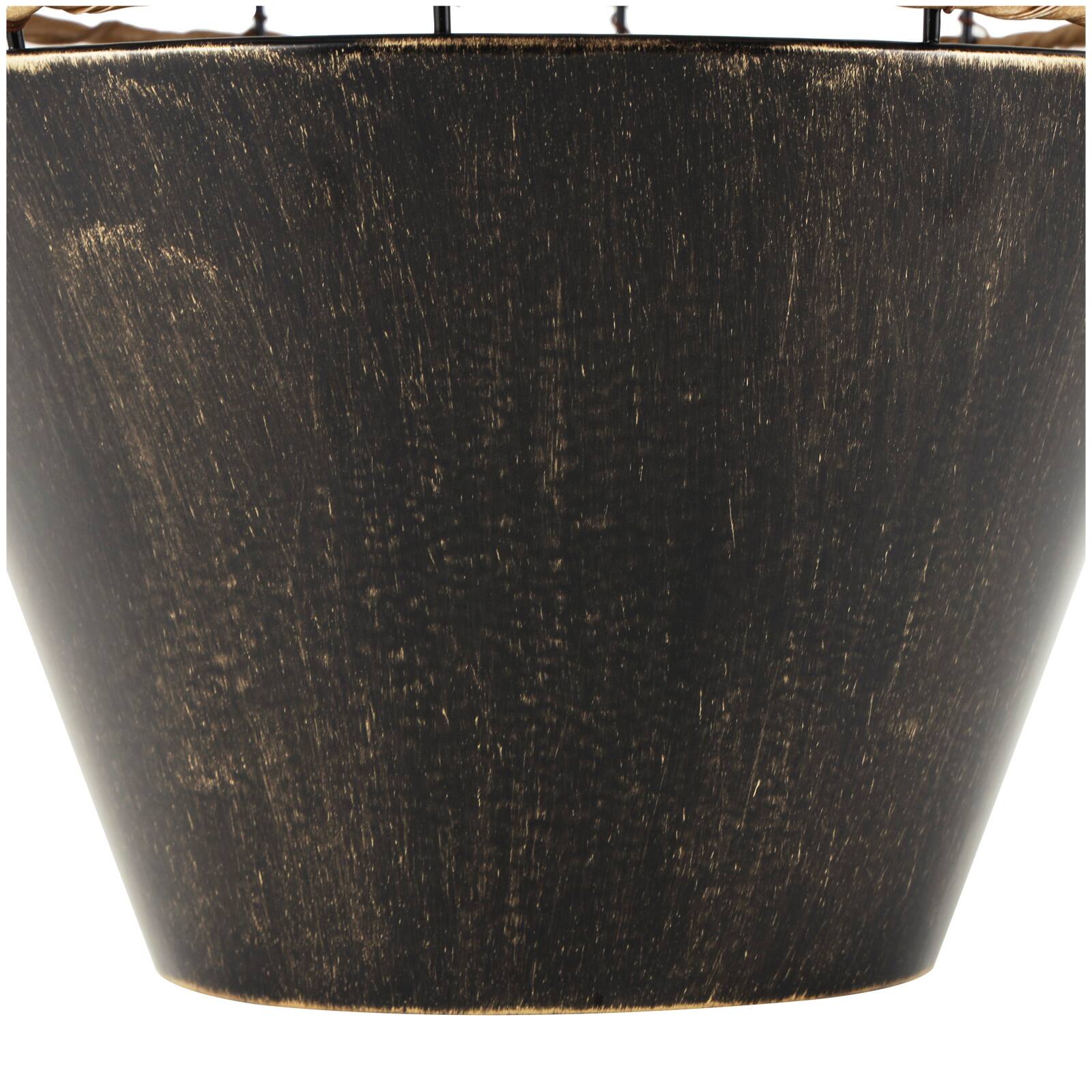 18" Brown Seagrass Handmade Twisted Vase