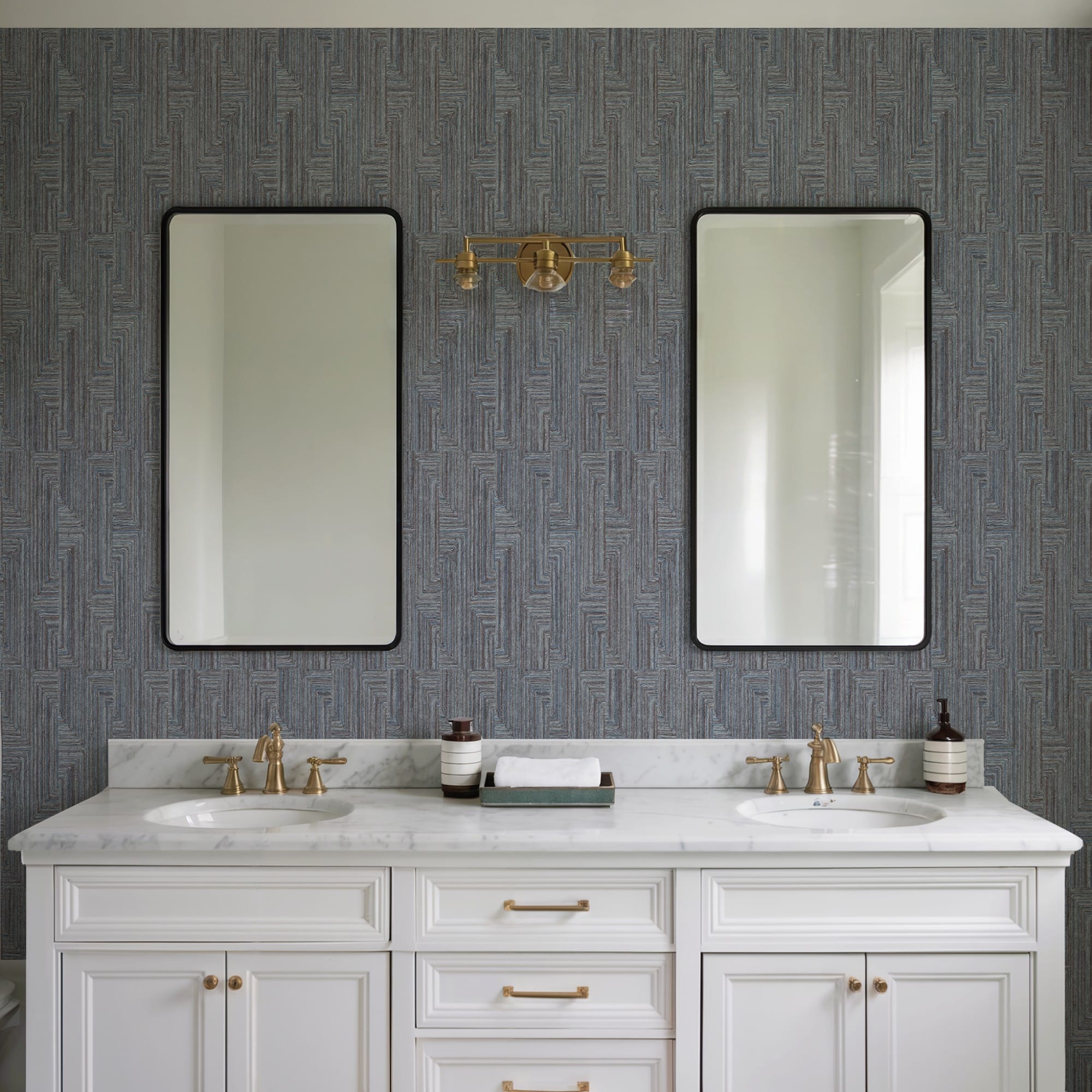 Designs Direct Threadline Geo Stitch Wallpaper