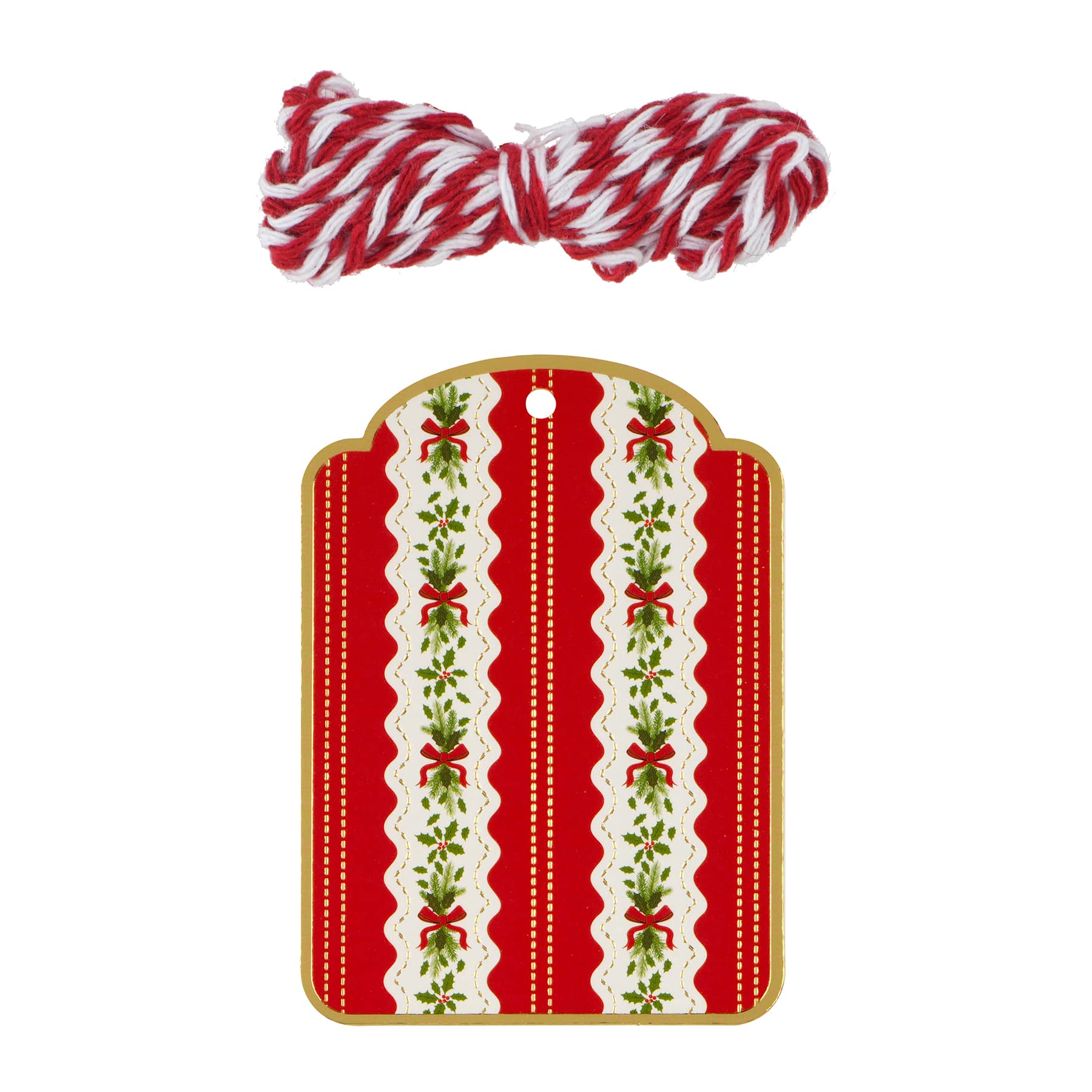 Michaels, Holly Stripes Gift Tags, 20ct. by Celebrate It™ – Category: Tags