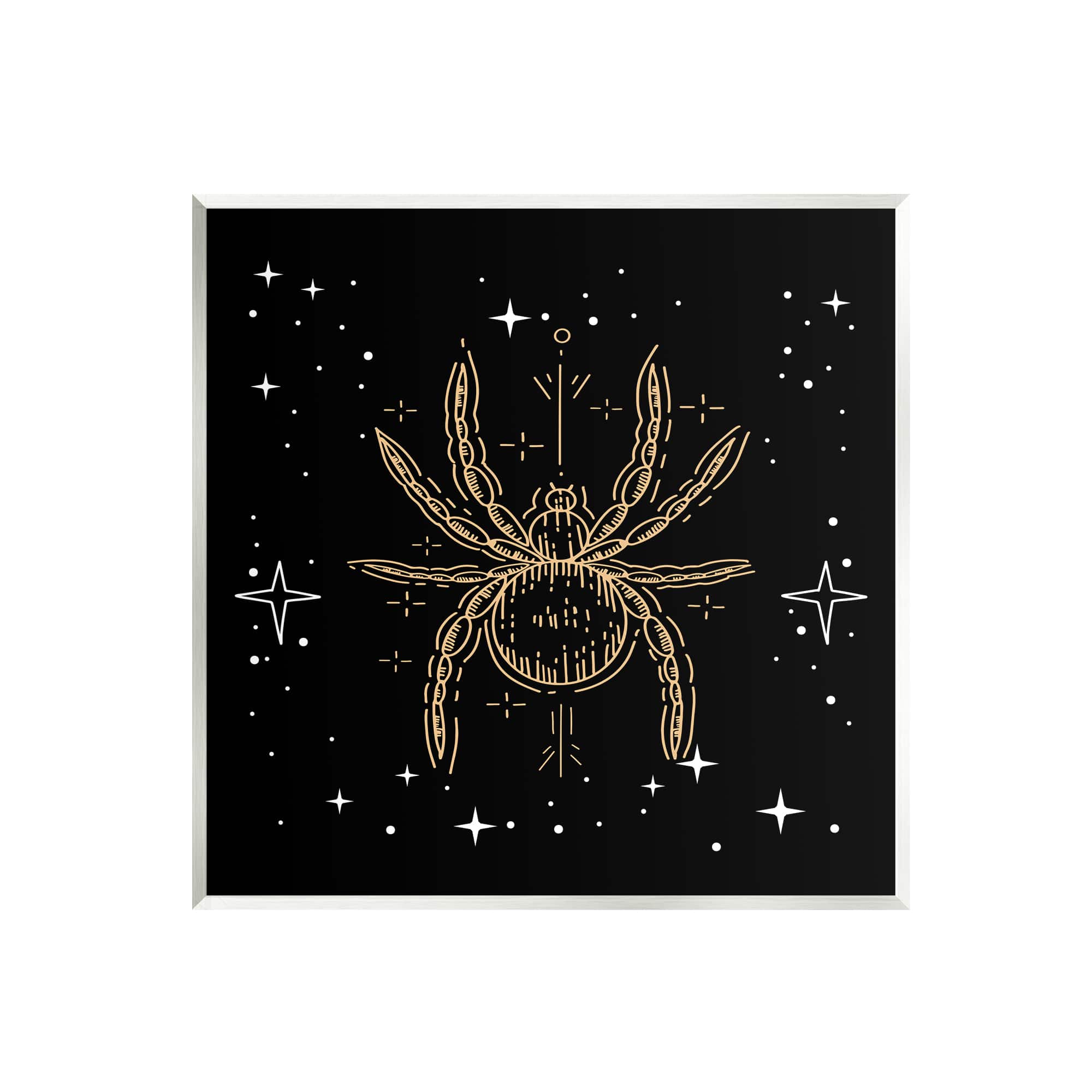 Stupell Industries Starry Halloween Spider Insect Wall Plaque Art