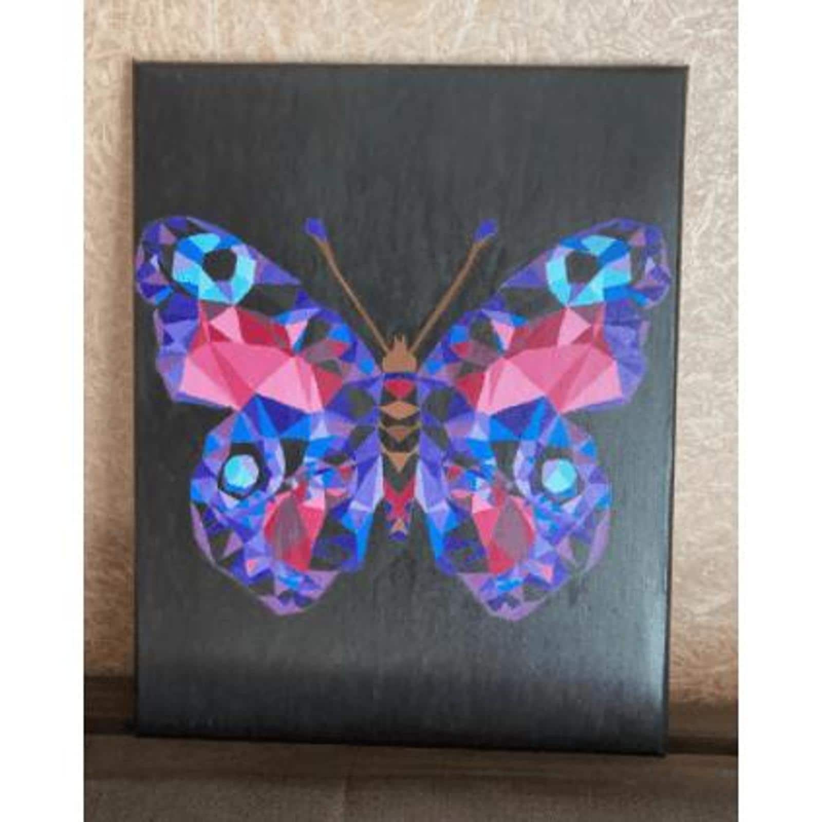 Crafting Spark Celebration Poly Butterfly Painting by Numbers Kit
