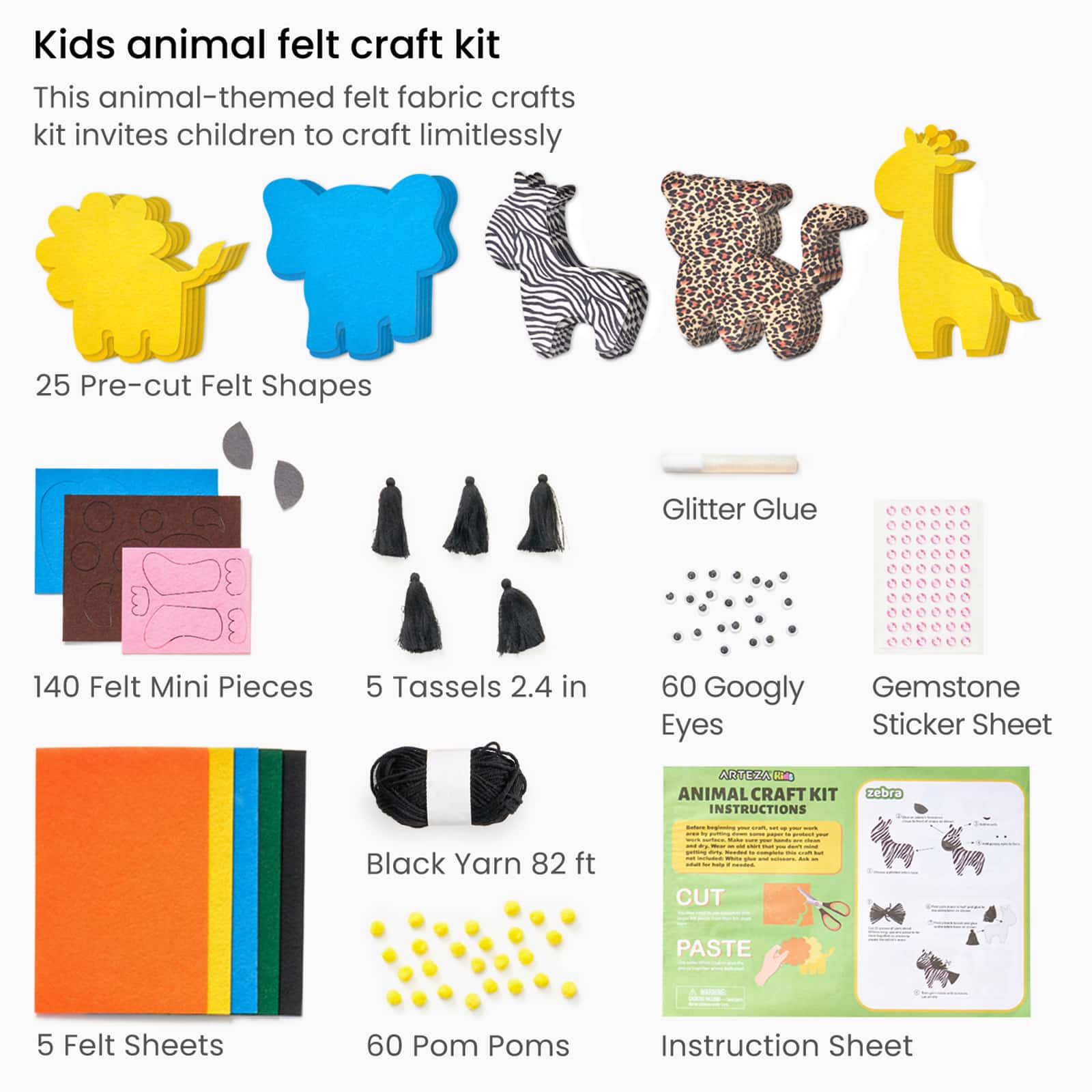 Arteza® Kids Felt Craft Kit