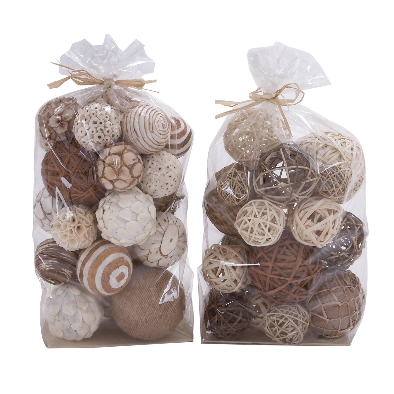 Mixed Natural Dried Floral Orb Vase Filler, 2ct.
