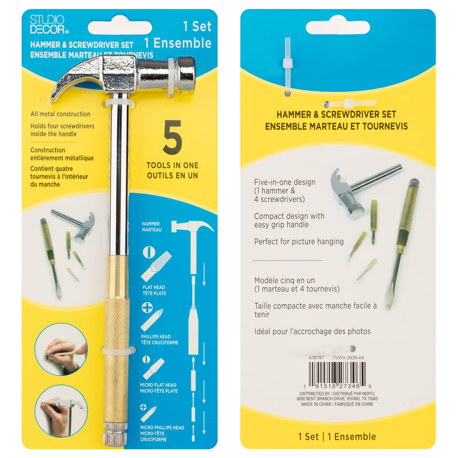 5-in-1 Hammer & Screwdriver Set by Studio Décor®