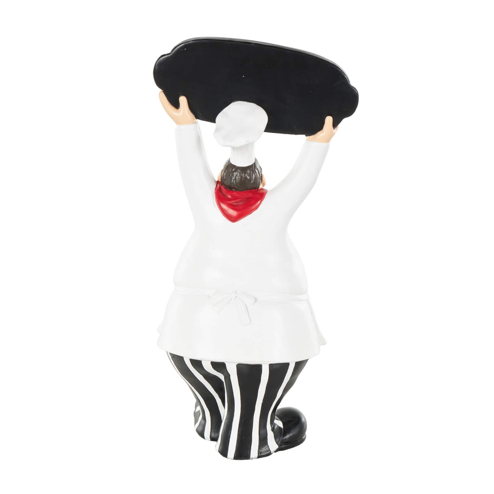 13.25" White with Welcome Sign Polystone Chef Decorative Figurine Sculpture