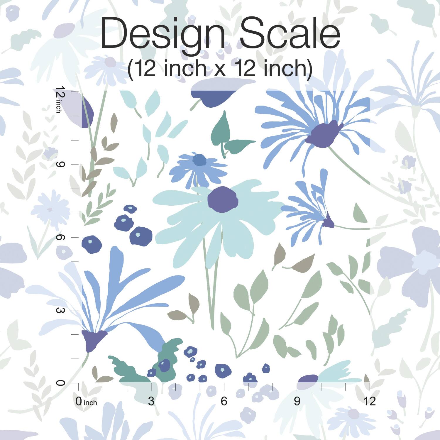 RoomMates Blue Bella Garden Peel & Stick Wallpaper