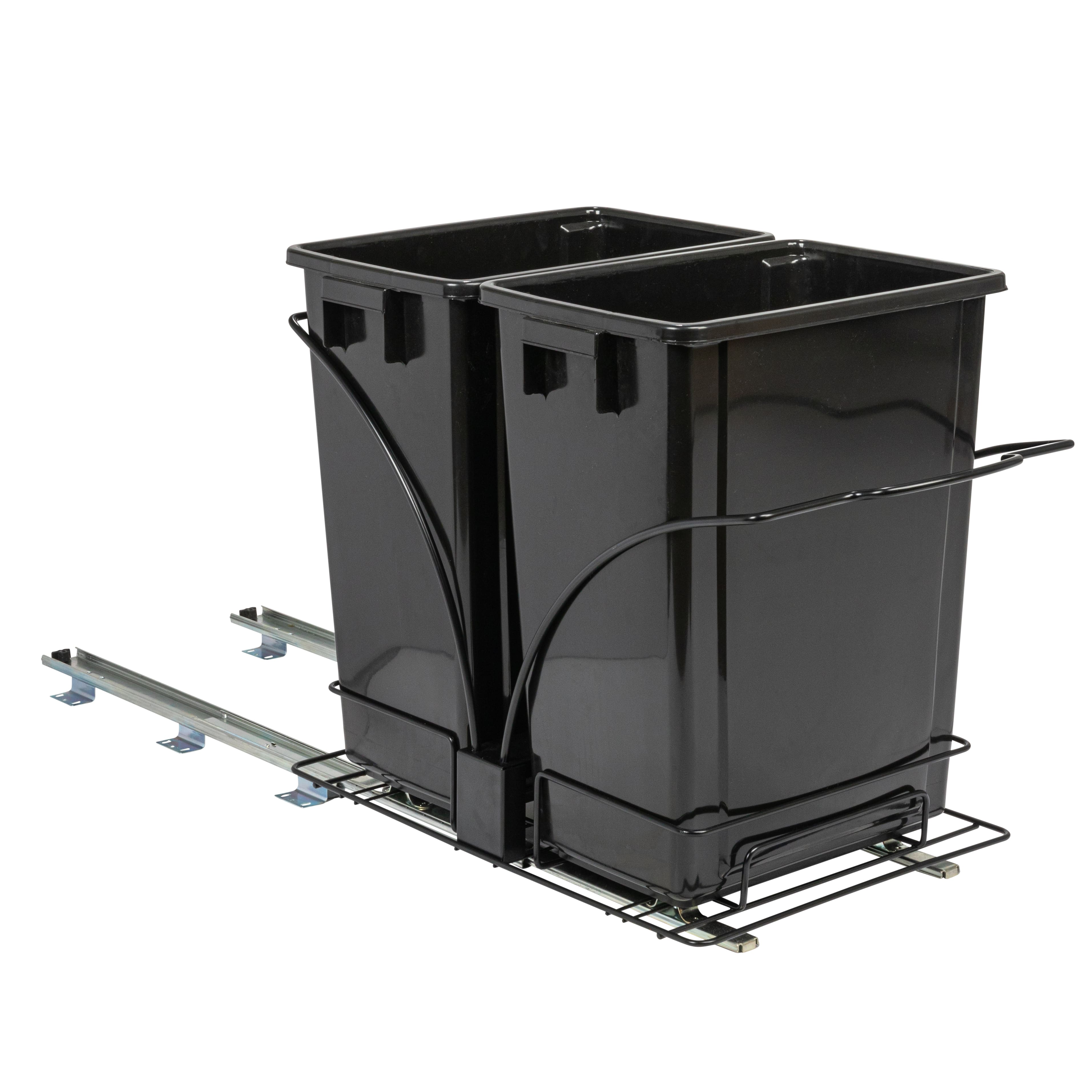Household Essentials Glidez Slide-Out Double Trash Cans