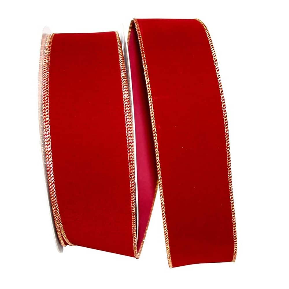 JAM Paper 2.5" x 50yd. Wired Velvet Ribbon
